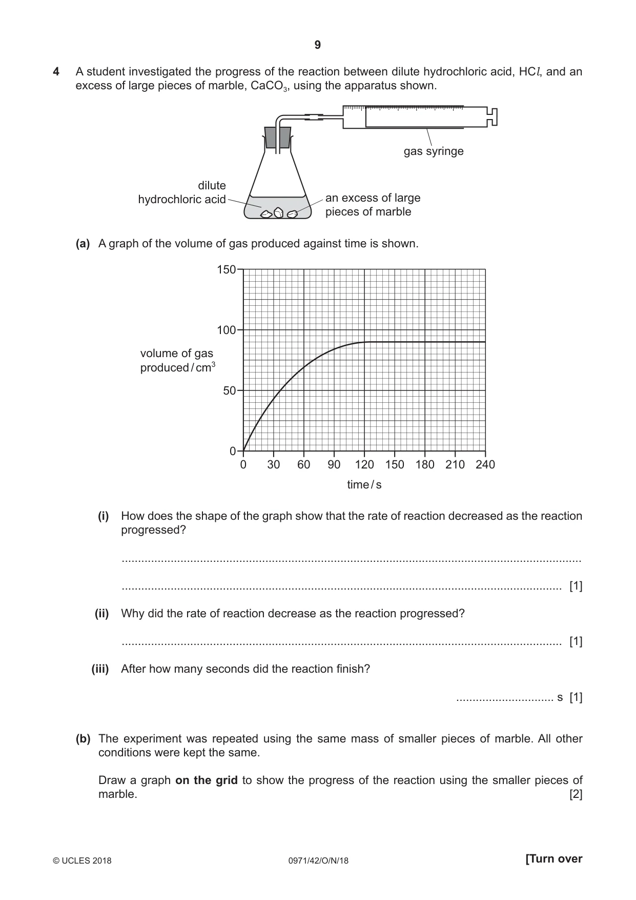 Cambridge IGCSE Chemistry (9-1) 0971 2018 Oct/Nov Paper 4 · Variant 2 question paper, page 9 of 16