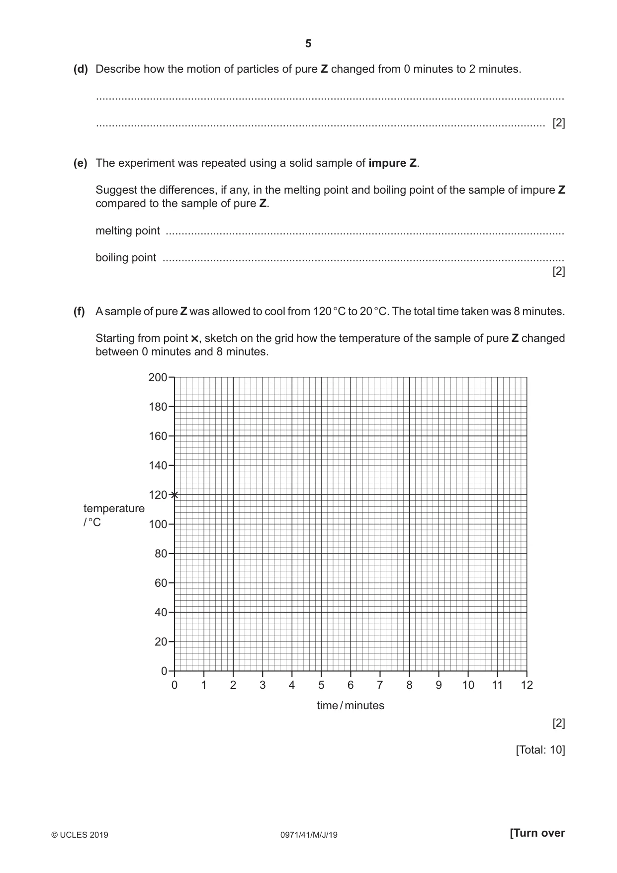 Cambridge IGCSE Chemistry (9-1) 0971 2019 May/June Paper 4 · Variant 1 question paper, page 5 of 16