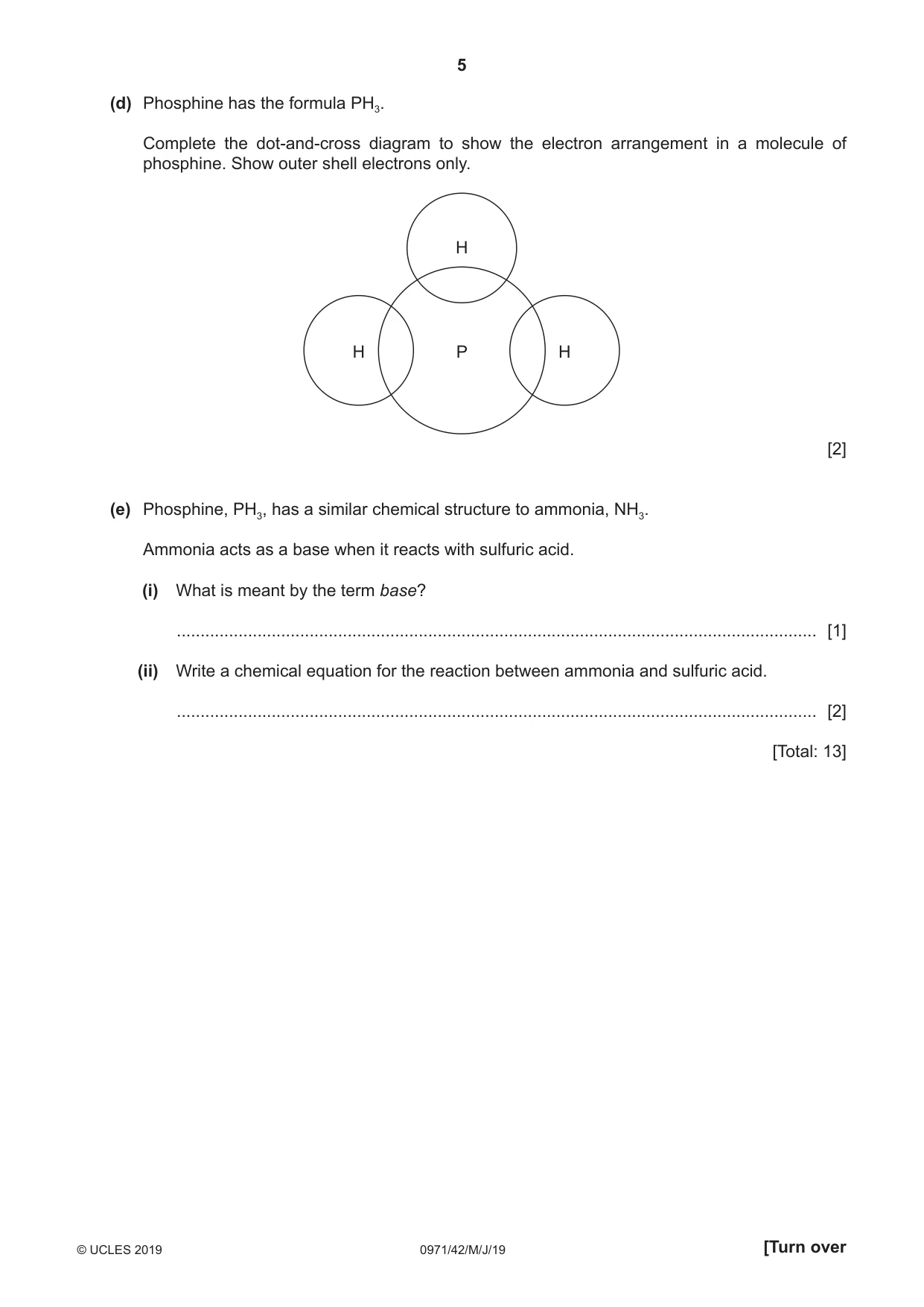 Cambridge IGCSE Chemistry (9-1) 0971 2019 May/June Paper 4 · Variant 2 question paper, page 5 of 16