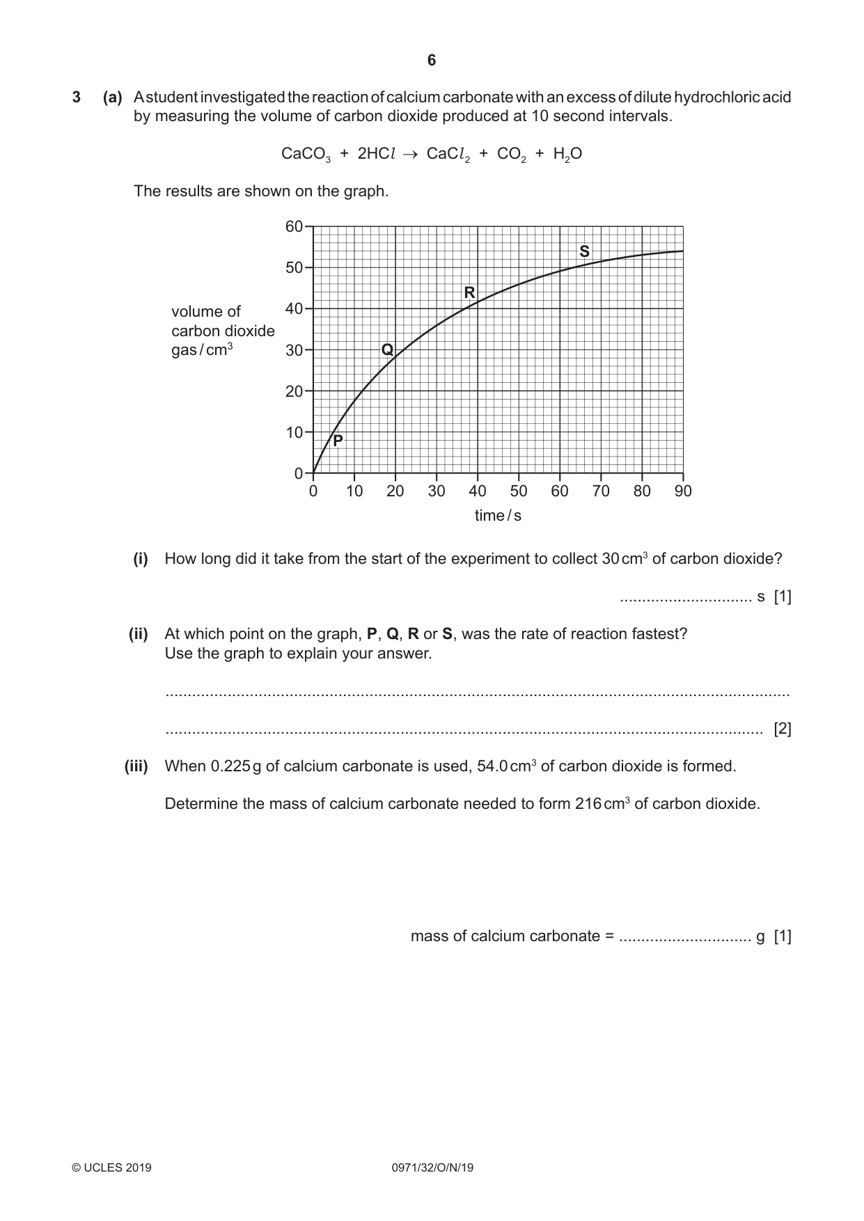 Cambridge IGCSE Chemistry (9-1) 0971 2019 Oct/Nov Paper 3 · Variant 2 question paper, page 6 of 16