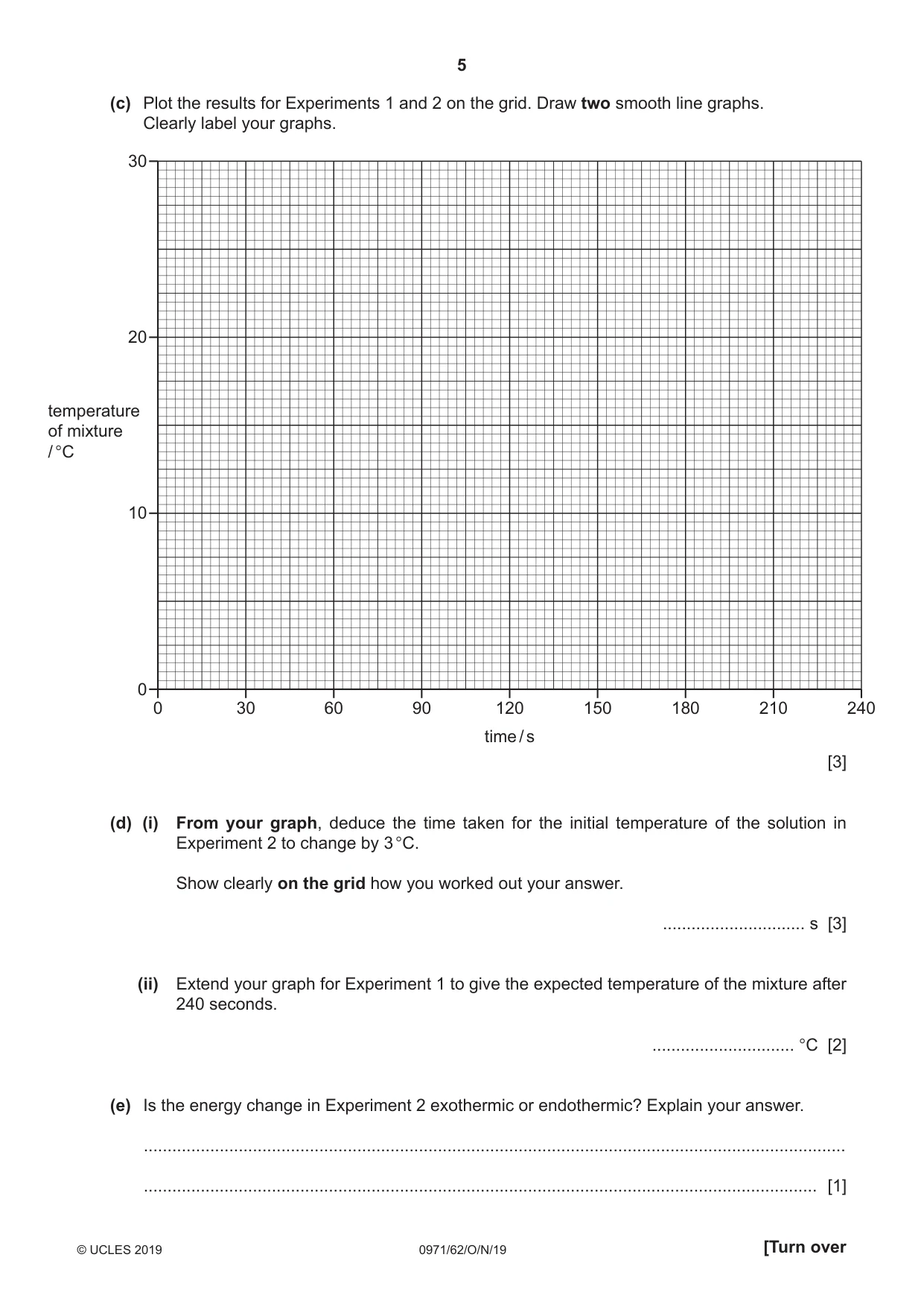 Cambridge IGCSE Chemistry (9-1) 0971 2019 Oct/Nov Paper 6 · Variant 2 question paper, page 5 of 12
