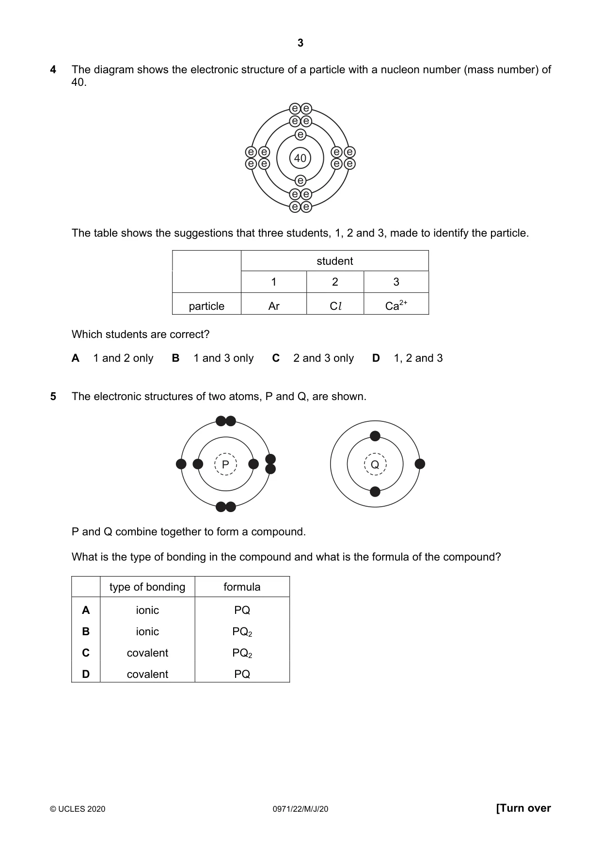 Cambridge IGCSE Chemistry (9-1) 0971 2020 May/June Paper 2 · Variant 2 question paper, page 3 of 16