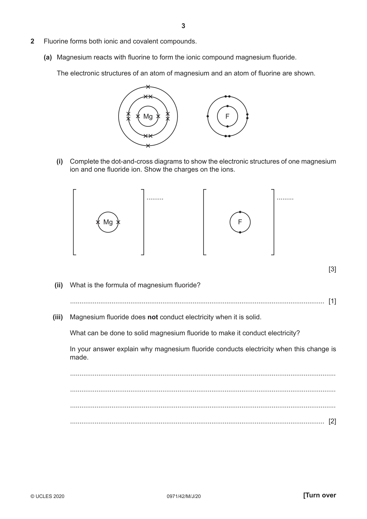 Cambridge IGCSE Chemistry (9-1) 0971 2020 May/June Paper 4 · Variant 2 question paper, page 3 of 16