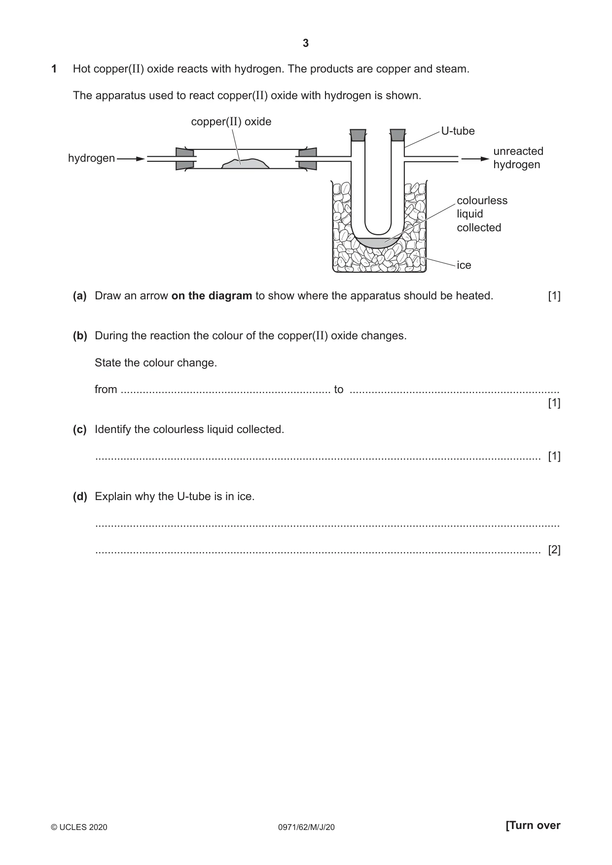 Cambridge IGCSE Chemistry (9-1) 0971 2020 May/June Paper 6 · Variant 2 question paper, page 3 of 12
