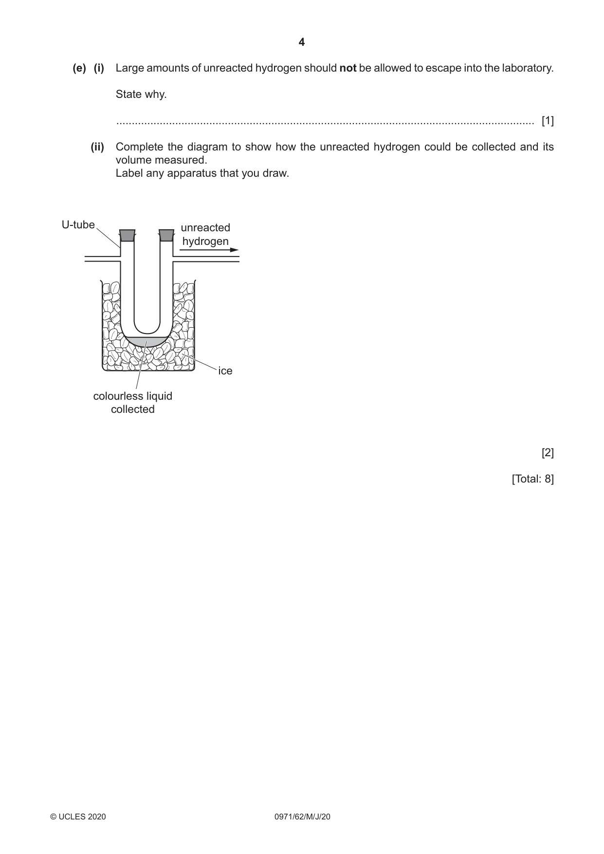 Cambridge IGCSE Chemistry (9-1) 0971 2020 May/June Paper 6 · Variant 2 question paper, page 4 of 12