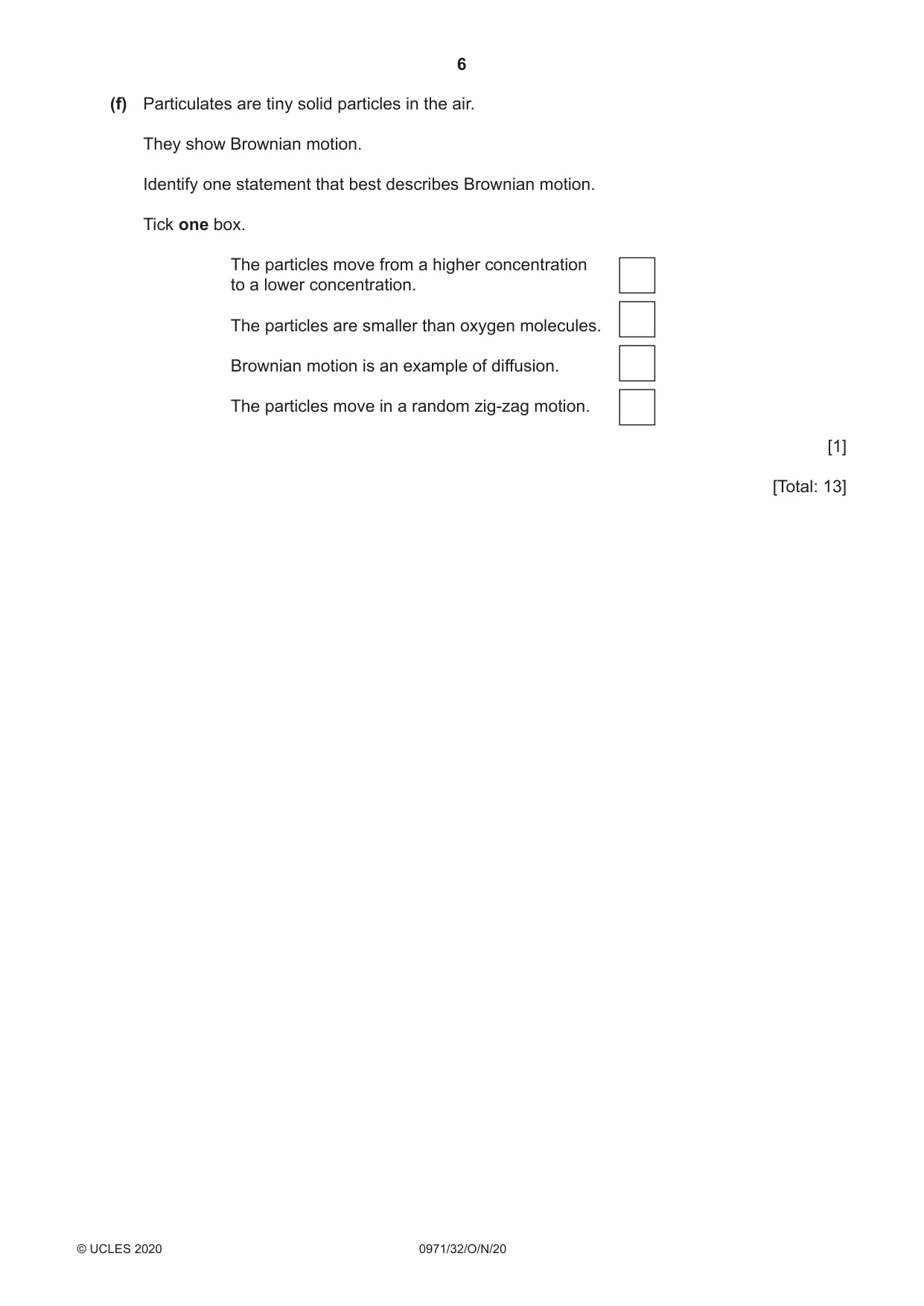 Cambridge IGCSE Chemistry (9-1) 0971 2020 Oct/Nov Paper 3 · Variant 2 question paper, page 6 of 20