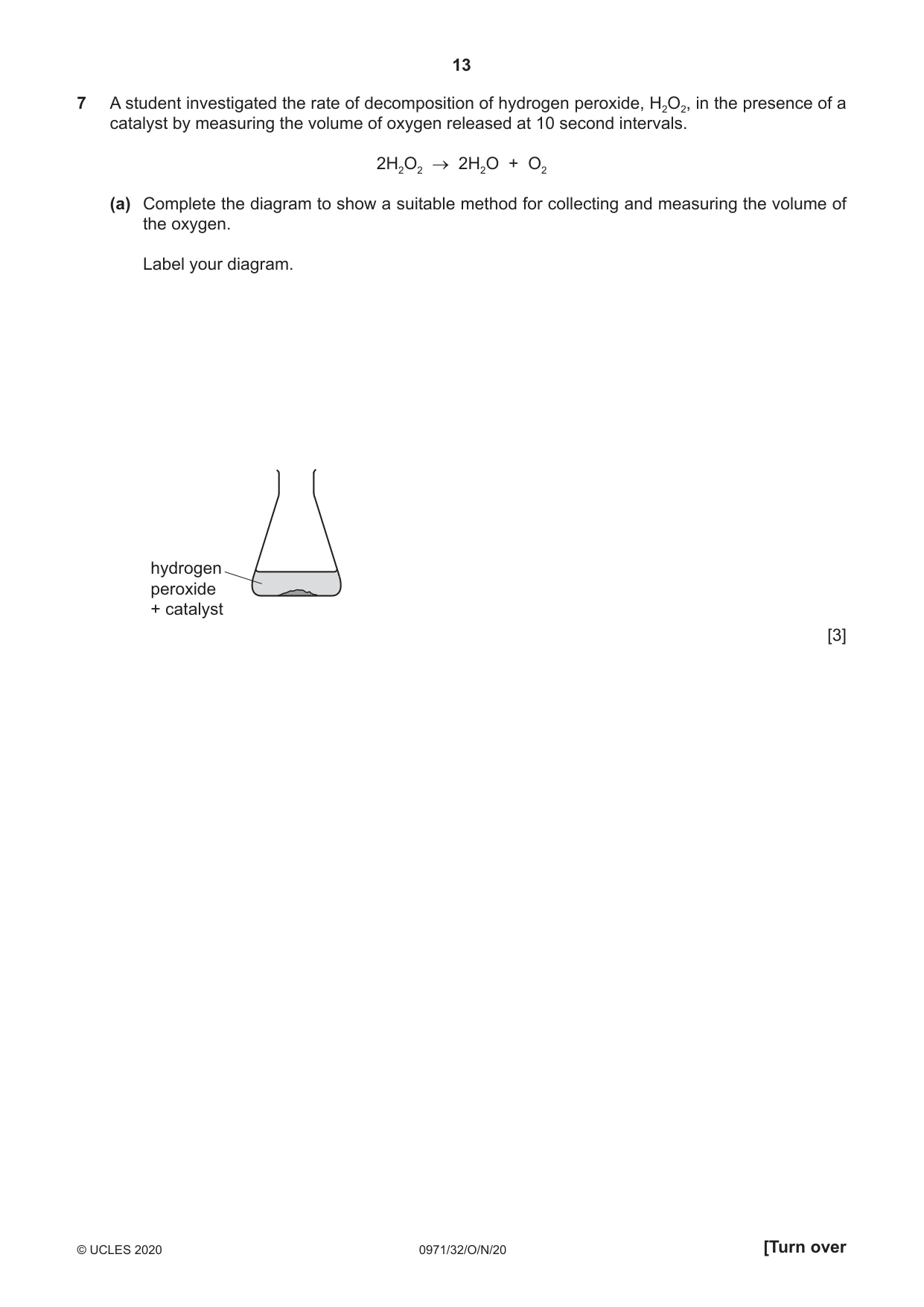 Cambridge IGCSE Chemistry (9-1) 0971 2020 Oct/Nov Paper 3 · Variant 2 question paper, page 13 of 20