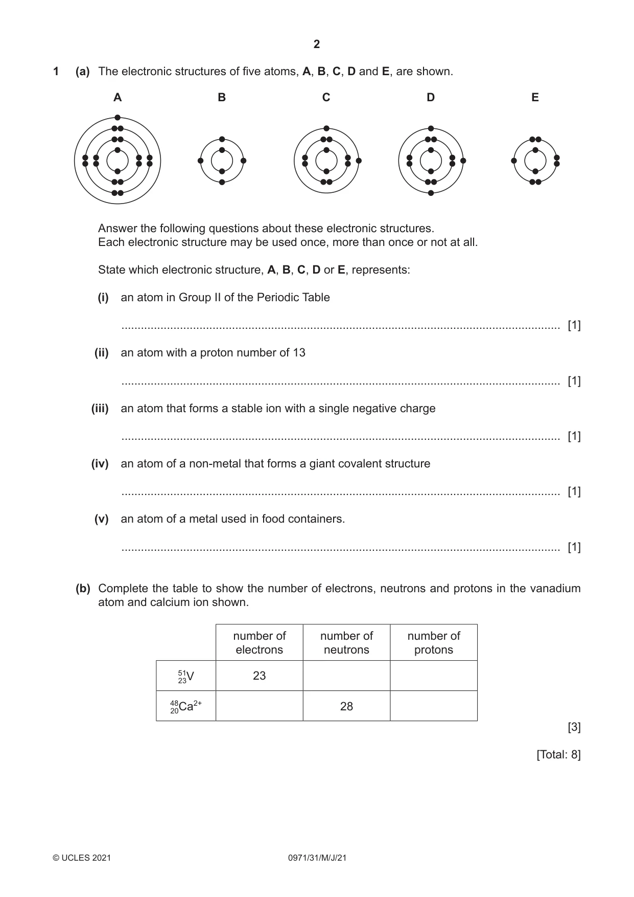 Cambridge IGCSE Chemistry (9-1) 0971 2021 May/June Paper 3 · Variant 1 question paper, page 2 of 16