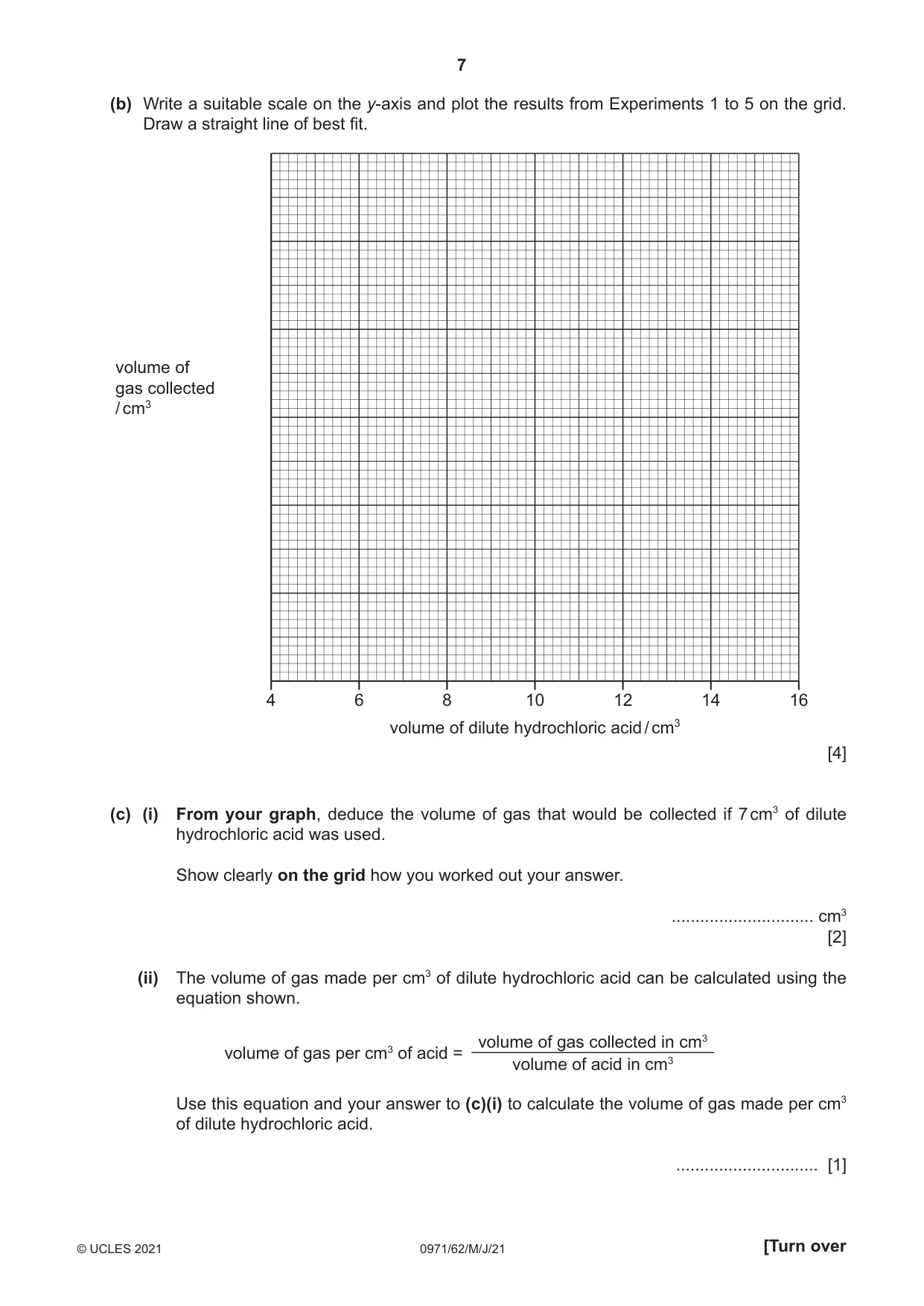 Cambridge IGCSE Chemistry (9-1) 0971 2021 May/June Paper 6 · Variant 2 question paper, page 7 of 12