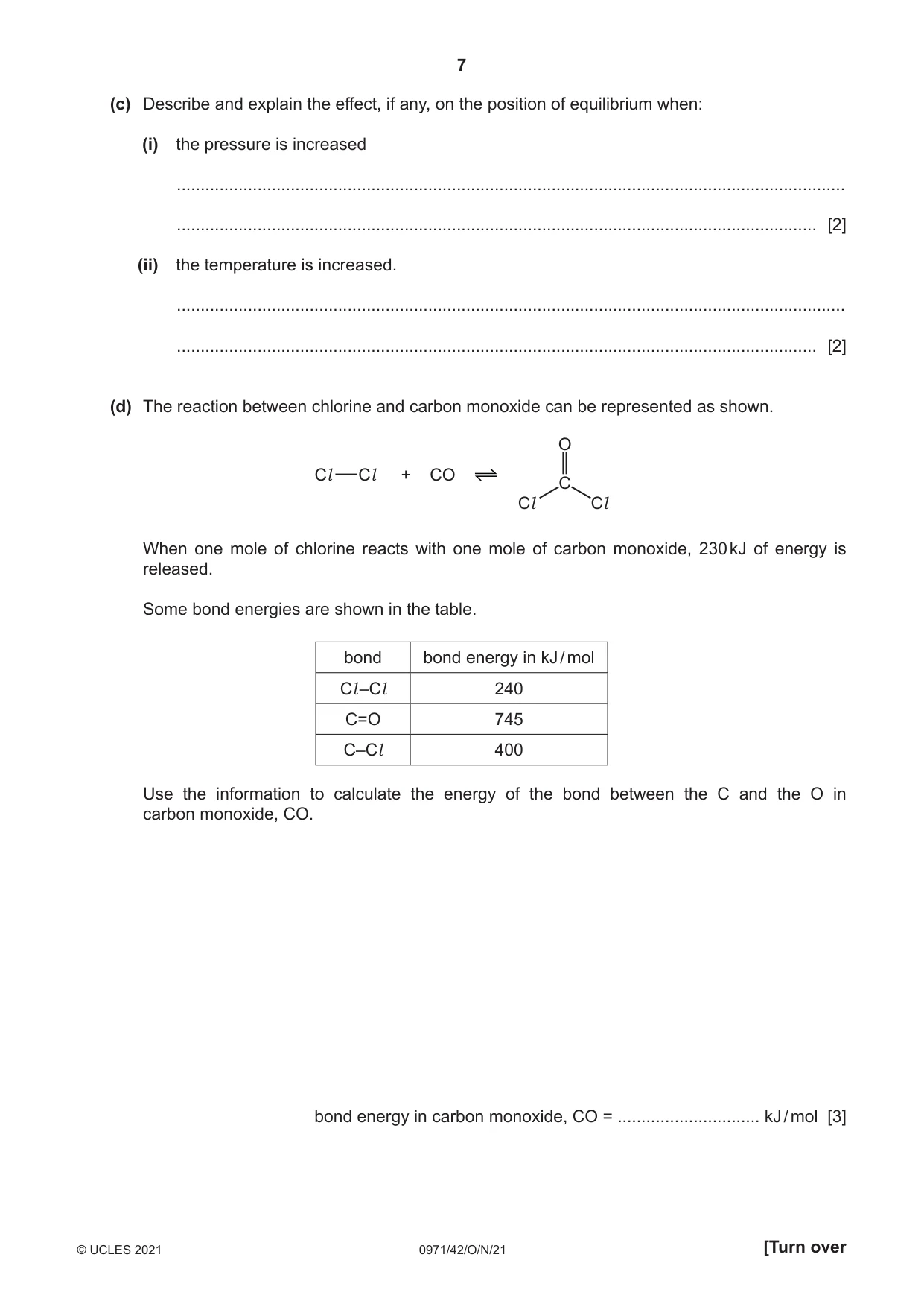 Cambridge IGCSE Chemistry (9-1) 0971 2021 Oct/Nov Paper 4 · Variant 2 question paper, page 7 of 16