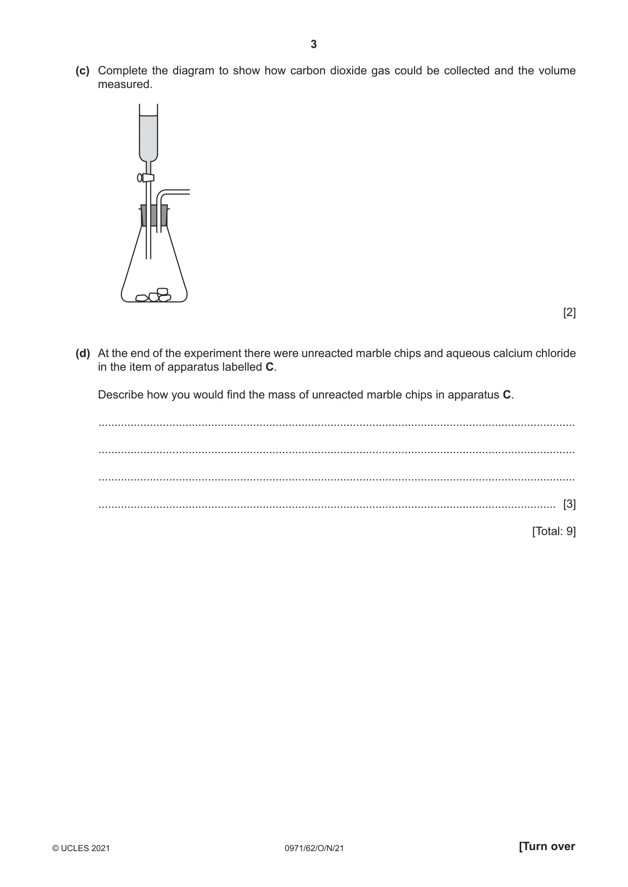 Cambridge IGCSE Chemistry (9-1) 0971 2021 Oct/Nov Paper 6 · Variant 2 question paper, page 3 of 12
