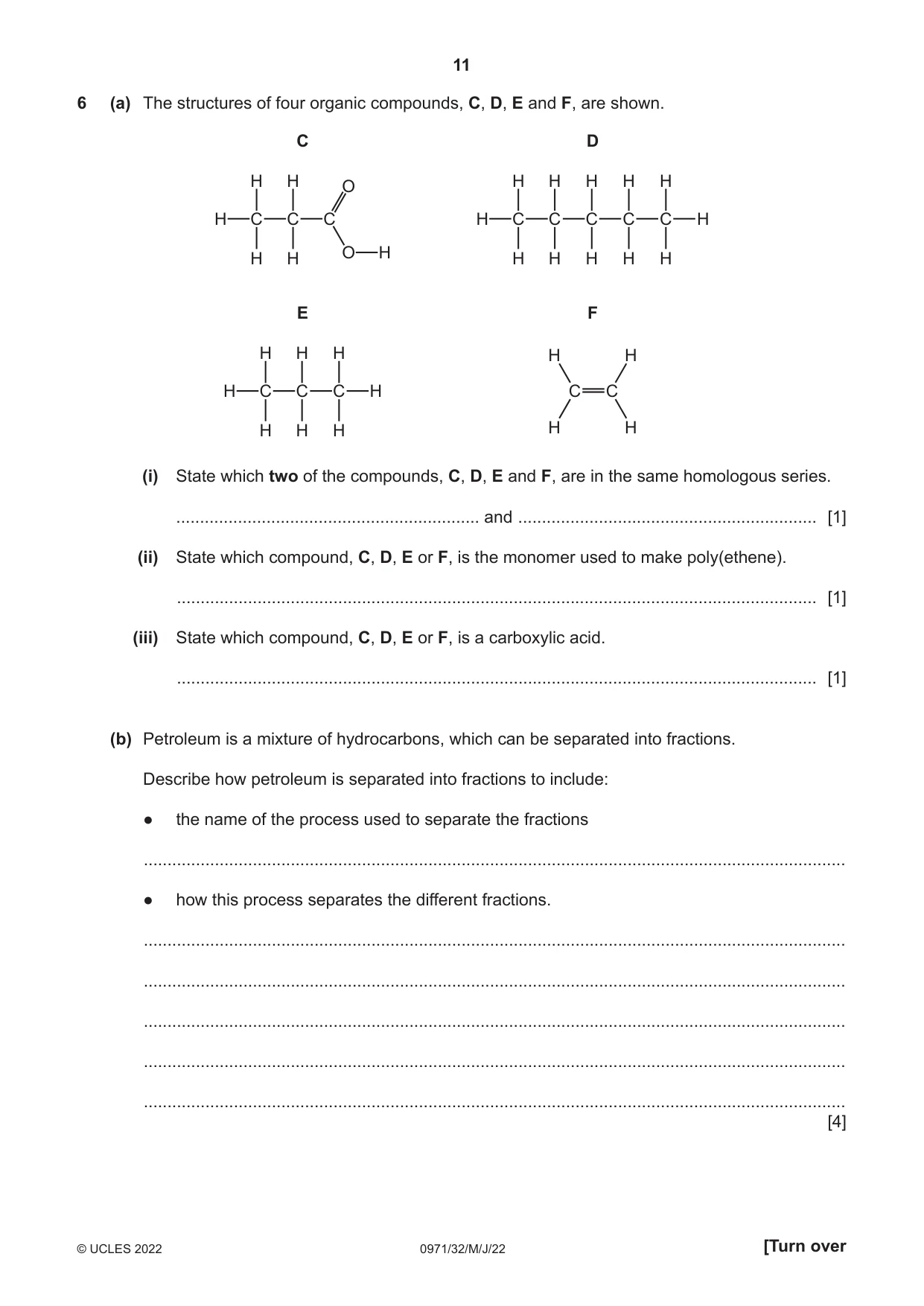 Cambridge IGCSE Chemistry (9-1) 0971 2022 May/June Paper 3 · Variant 2 question paper, page 11 of 20