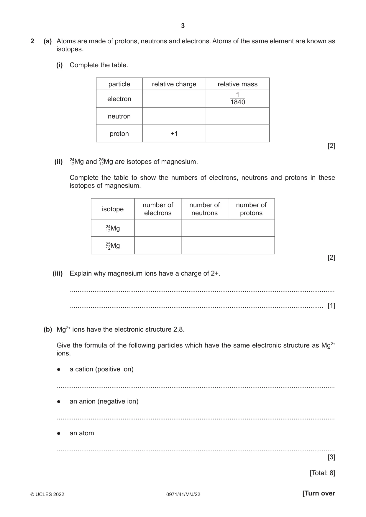 Cambridge IGCSE Chemistry (9-1) 0971 2022 May/June Paper 4 · Variant 1 question paper, page 3 of 16