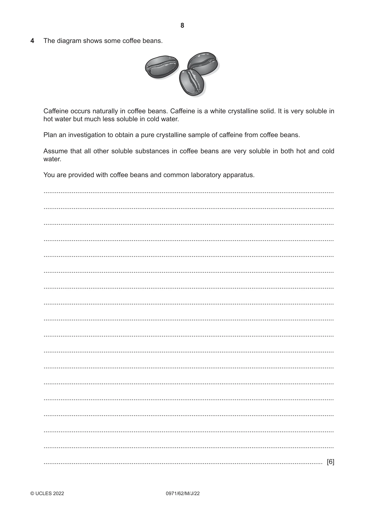 Cambridge IGCSE Chemistry (9-1) 0971 2022 May/June Paper 6 · Variant 2 question paper, page 8 of 12