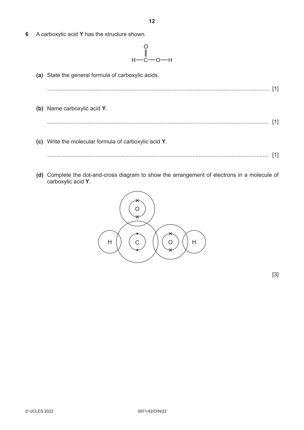 Cambridge IGCSE Chemistry (9-1) 0971 2022 Oct/Nov Paper 4 · Variant 2 question paper, page 12 of 16