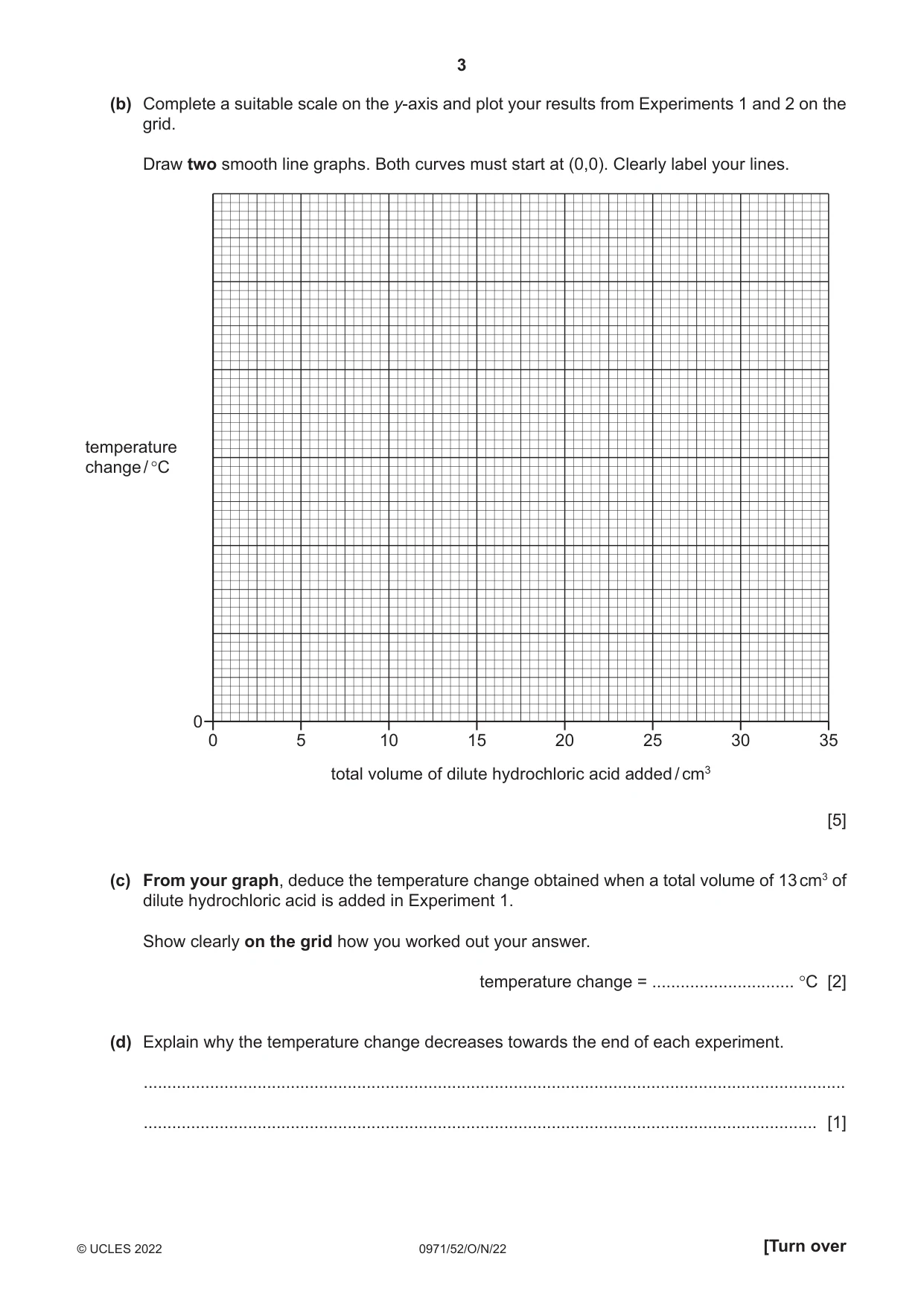 Cambridge IGCSE Chemistry (9-1) 0971 2022 Oct/Nov Paper 5 · Variant 2 question paper, page 3 of 12