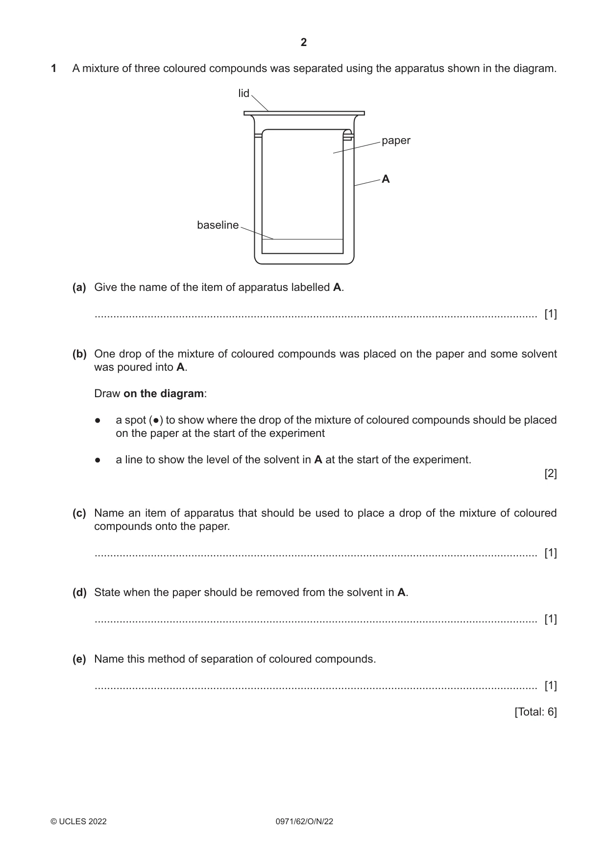 Cambridge IGCSE Chemistry (9-1) 0971 2022 Oct/Nov Paper 6 · Variant 2 question paper, page 2 of 12