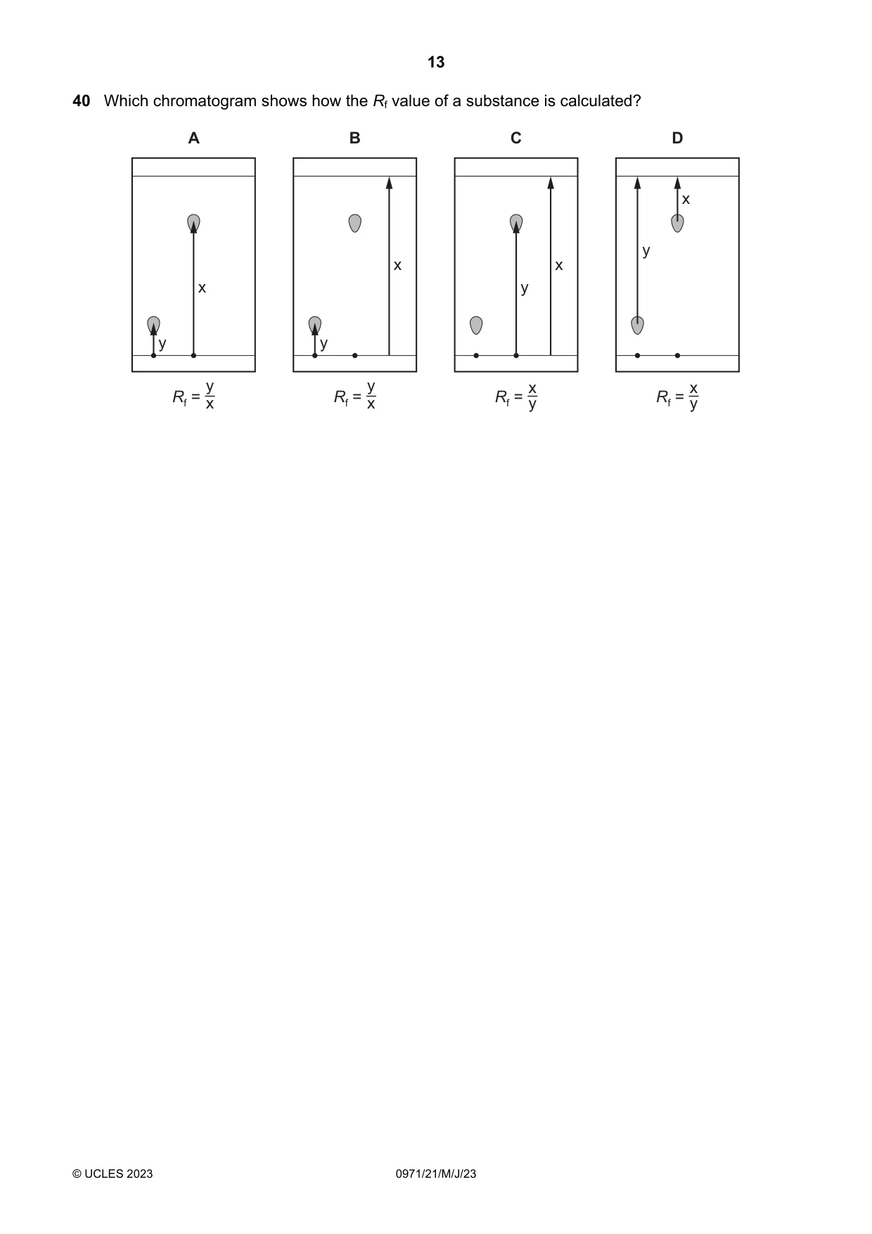 Cambridge IGCSE Chemistry (9-1) 0971 2023 May/June Paper 2 · Variant 1 question paper, page 13 of 16
