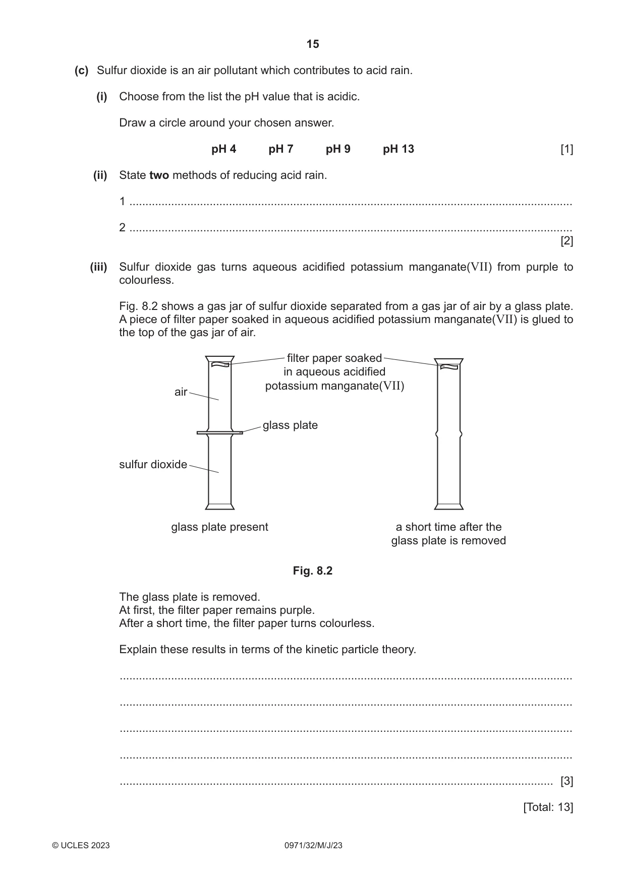Cambridge IGCSE Chemistry (9-1) 0971 2023 May/June Paper 3 · Variant 2 question paper, page 15 of 20