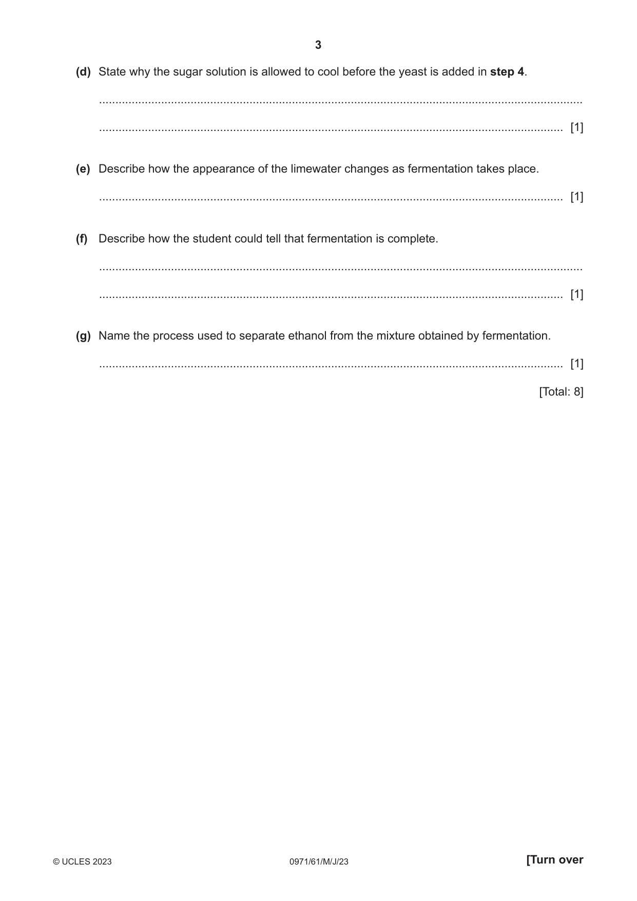 Cambridge IGCSE Chemistry (9-1) 0971 2023 May/June Paper 6 · Variant 1 question paper, page 3 of 12