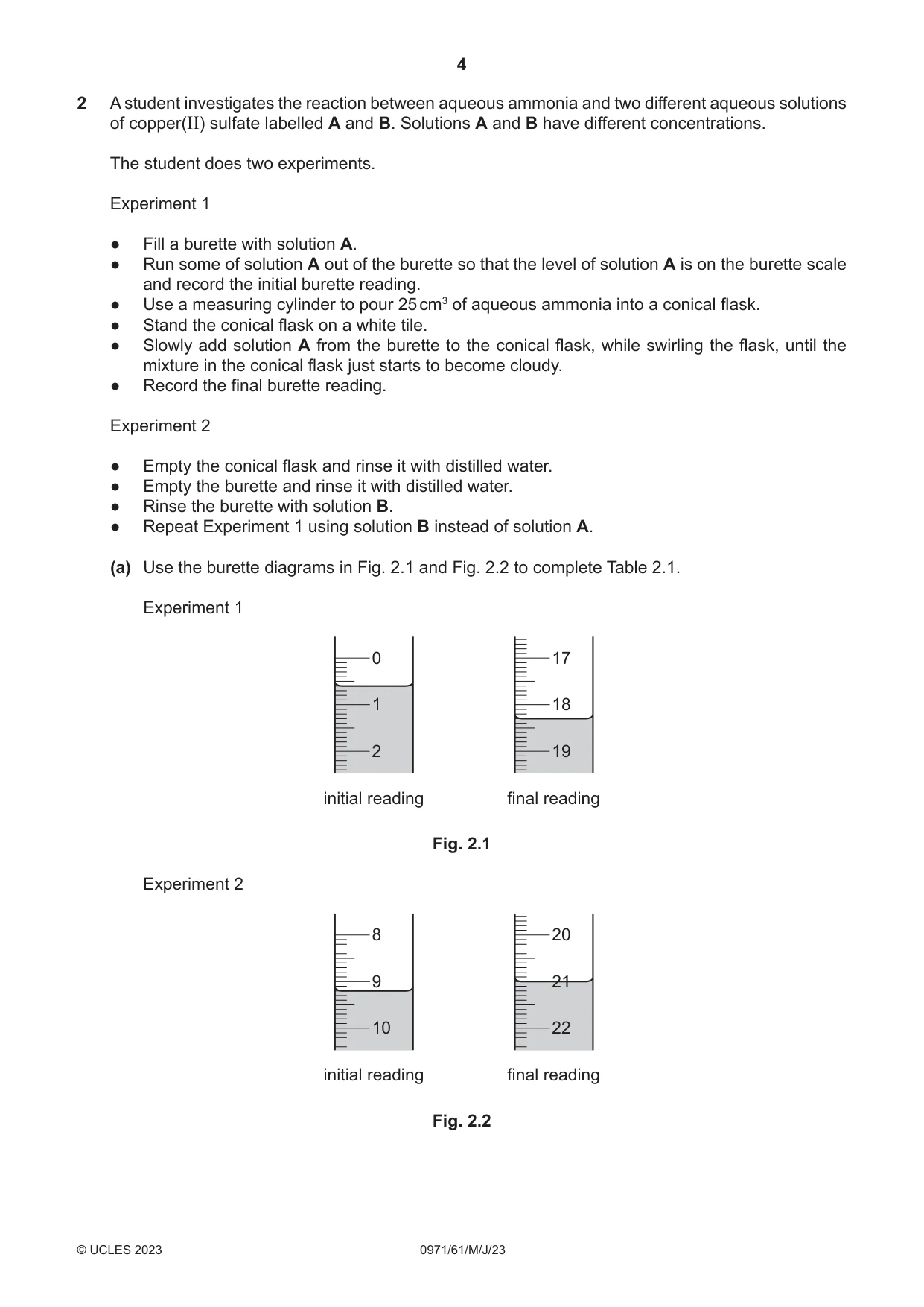 Cambridge IGCSE Chemistry (9-1) 0971 2023 May/June Paper 6 · Variant 1 question paper, page 4 of 12