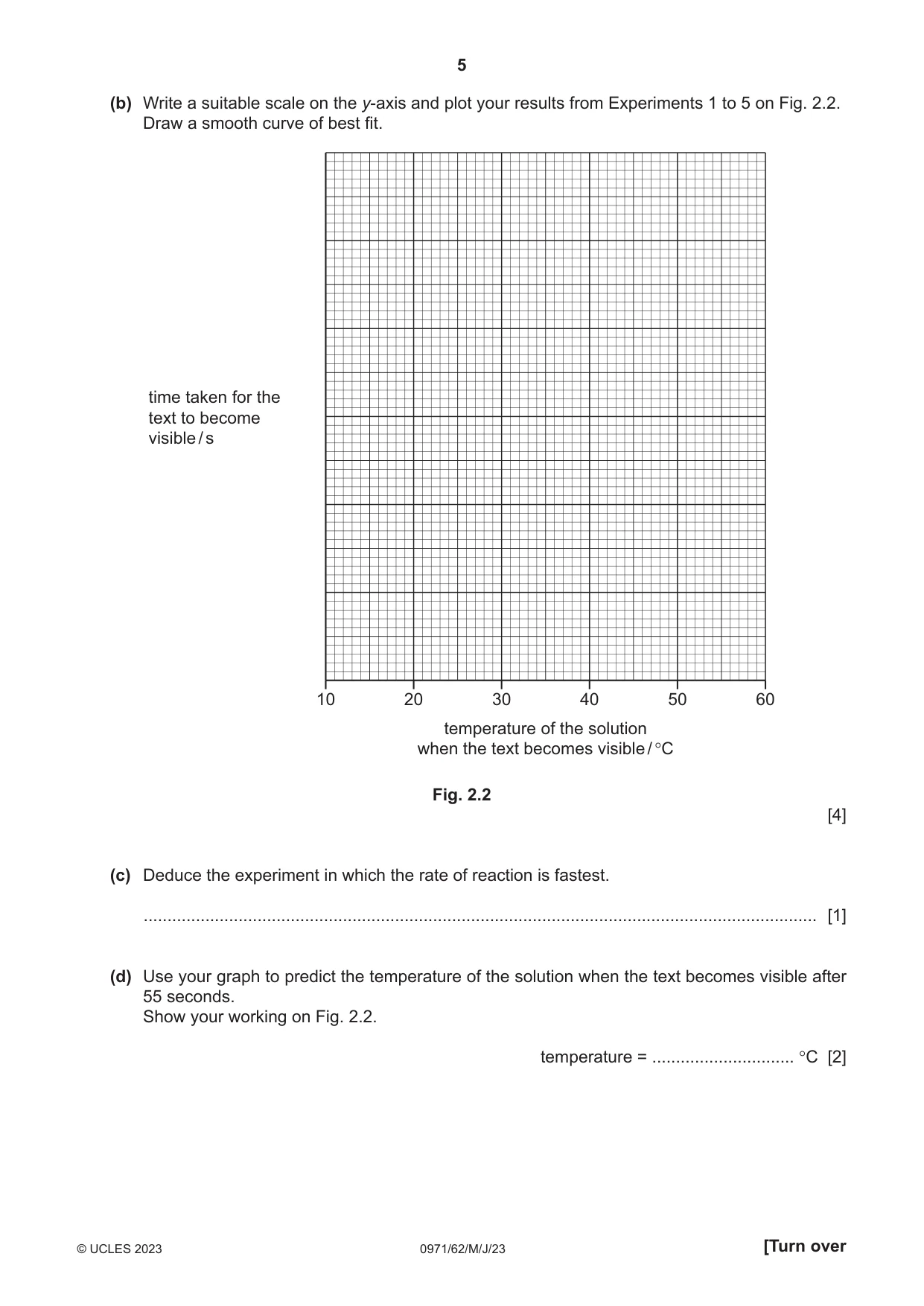 Cambridge IGCSE Chemistry (9-1) 0971 2023 May/June Paper 6 · Variant 2 question paper, page 5 of 12