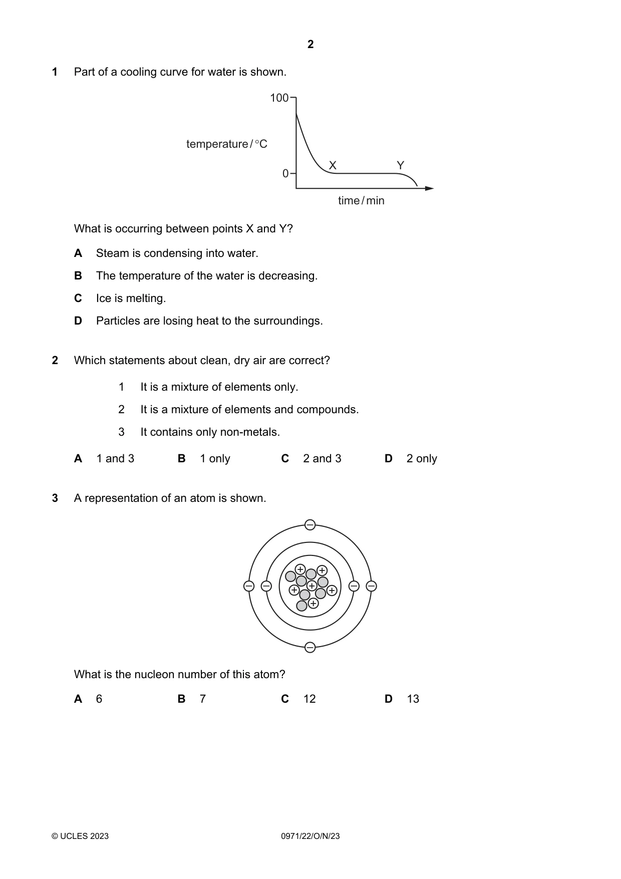 Cambridge IGCSE Chemistry (9-1) 0971 2023 Oct/Nov Paper 2 · Variant 2 question paper, page 2 of 16
