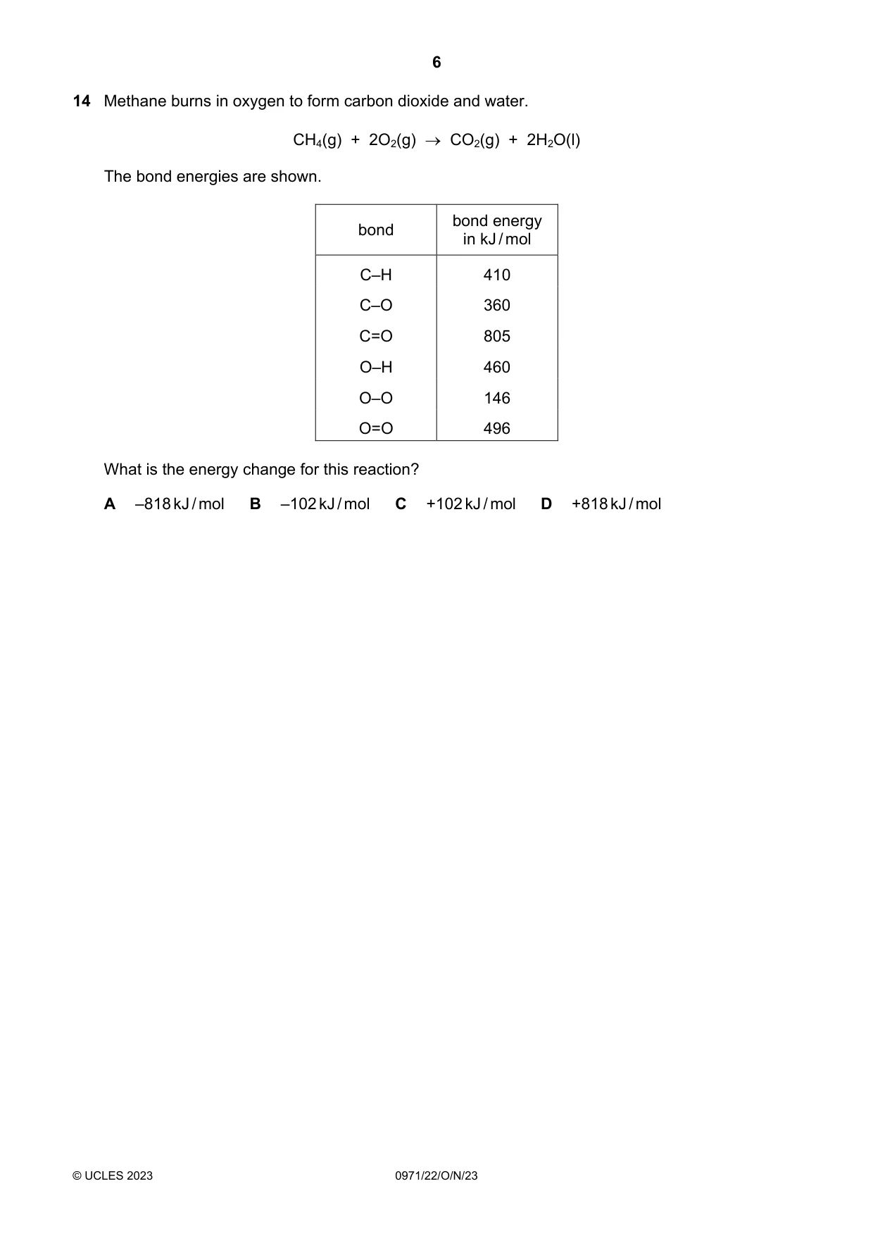 Cambridge IGCSE Chemistry (9-1) 0971 2023 Oct/Nov Paper 2 · Variant 2 question paper, page 6 of 16
