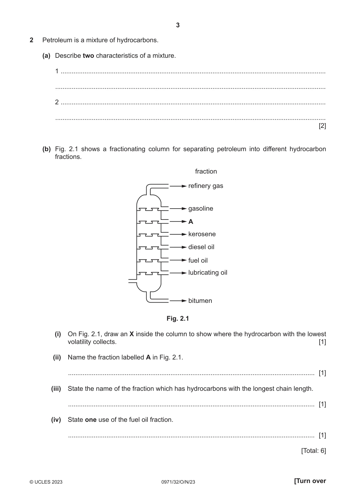 Cambridge IGCSE Chemistry (9-1) 0971 2023 Oct/Nov Paper 3 · Variant 2 question paper, page 3 of 20