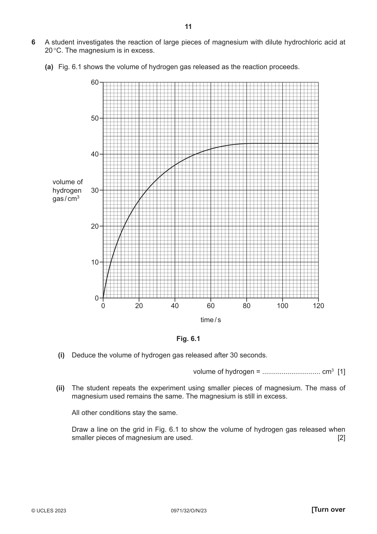 Cambridge IGCSE Chemistry (9-1) 0971 2023 Oct/Nov Paper 3 · Variant 2 question paper, page 11 of 20