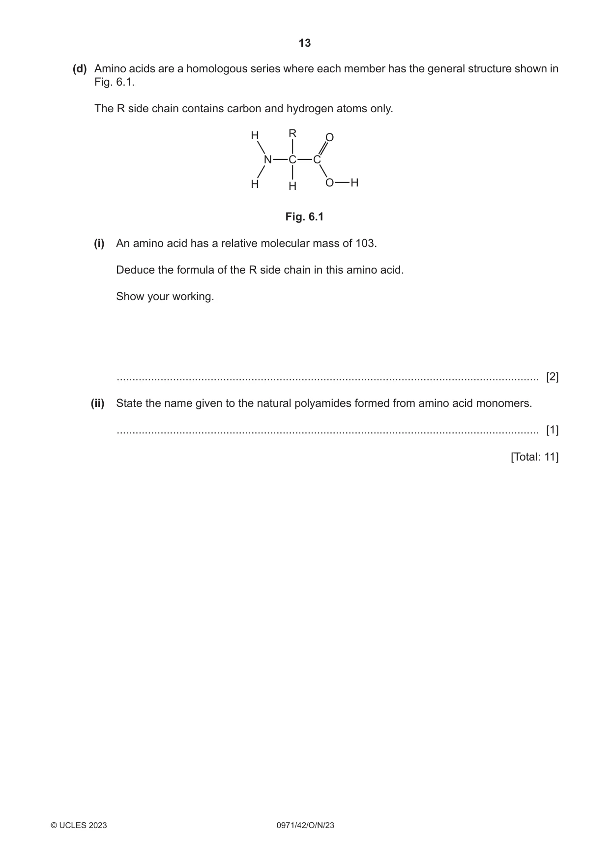 Cambridge IGCSE Chemistry (9-1) 0971 2023 Oct/Nov Paper 4 · Variant 2 question paper, page 13 of 16