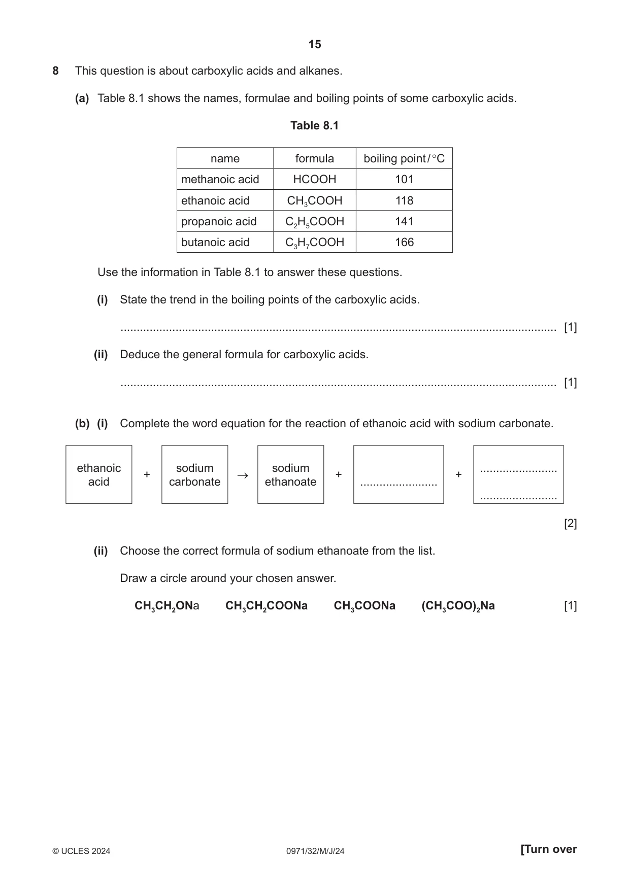 Cambridge IGCSE Chemistry (9-1) 0971 2024 May/June Paper 3 · Variant 2 question paper, page 15 of 20