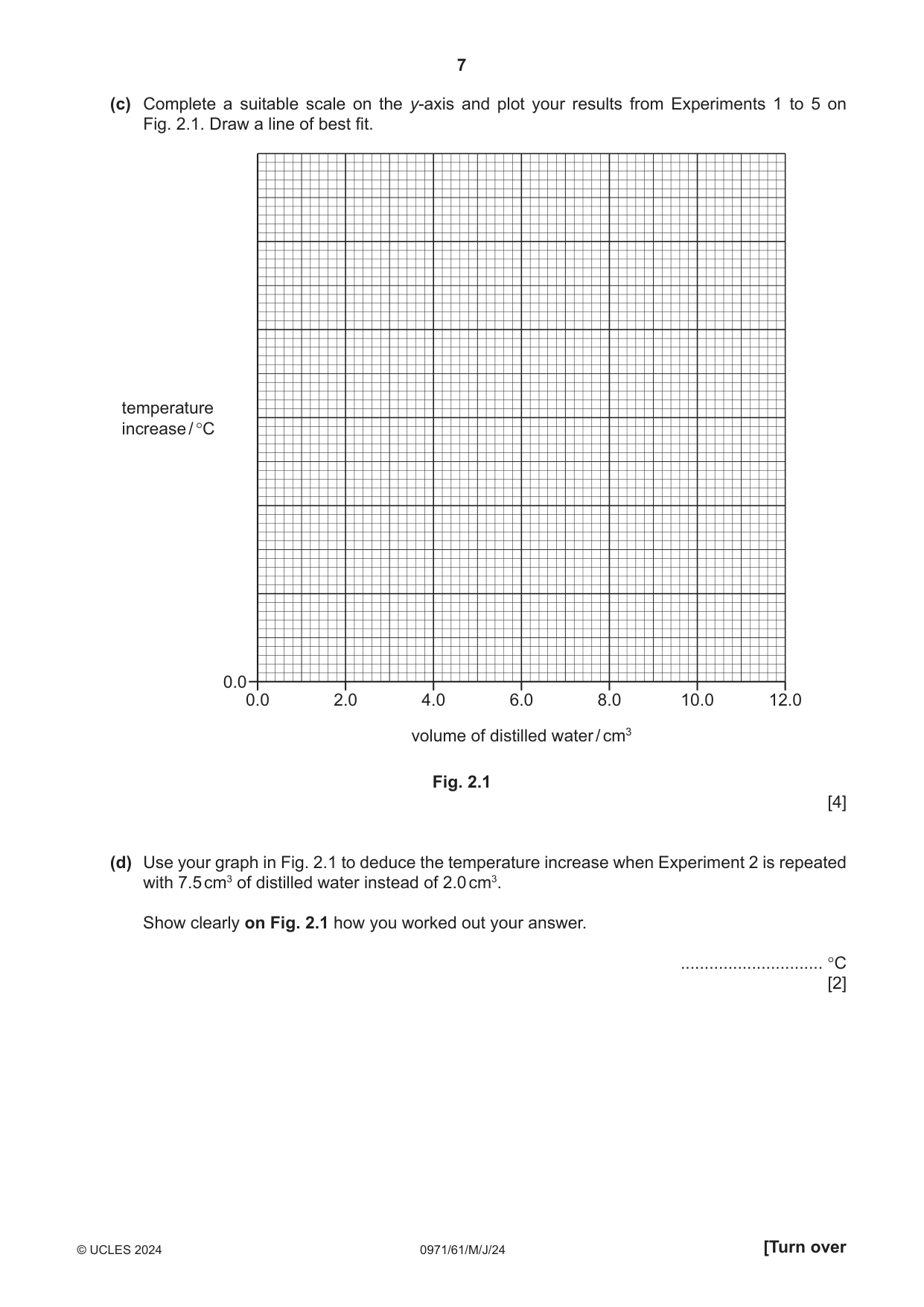 Cambridge IGCSE Chemistry (9-1) 0971 2024 May/June Paper 6 · Variant 1 question paper, page 7 of 16