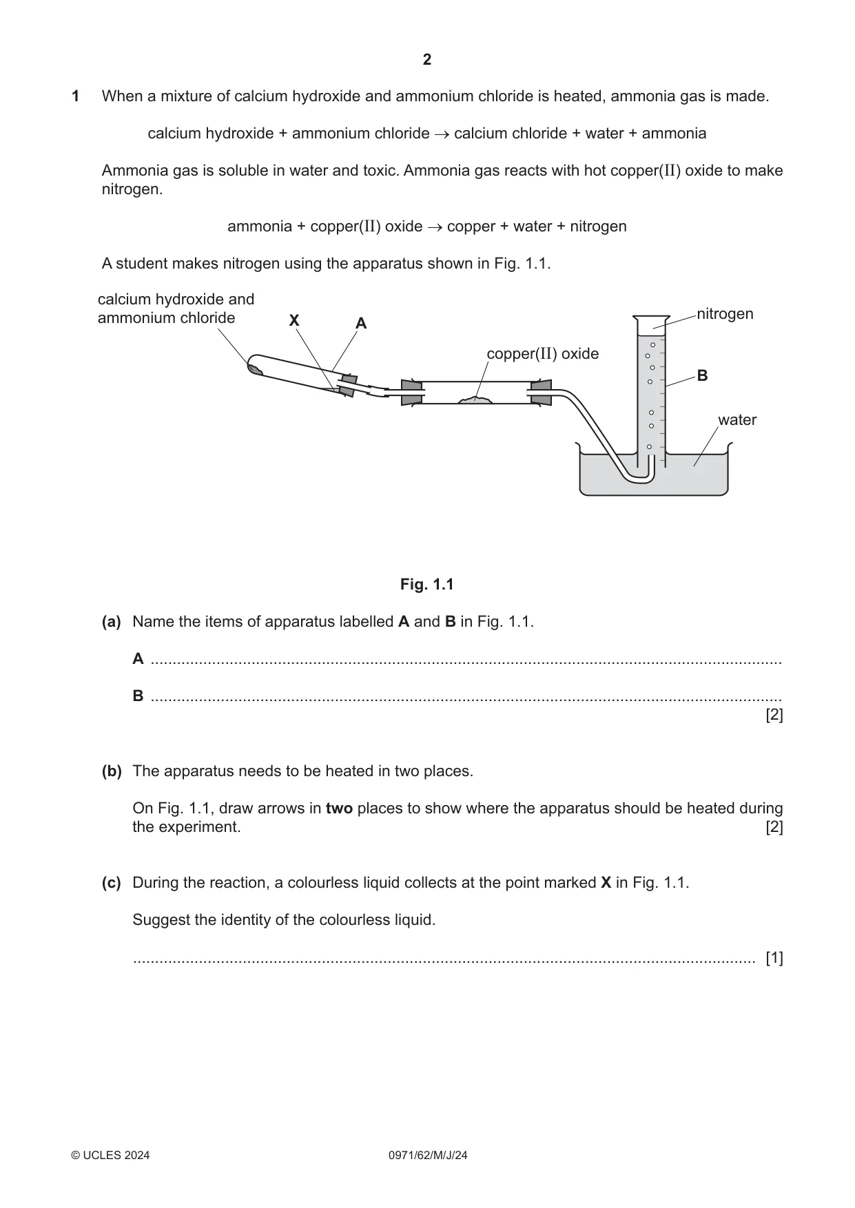 Cambridge IGCSE Chemistry (9-1) 0971 2024 May/June Paper 6 · Variant 2 question paper, page 2 of 12