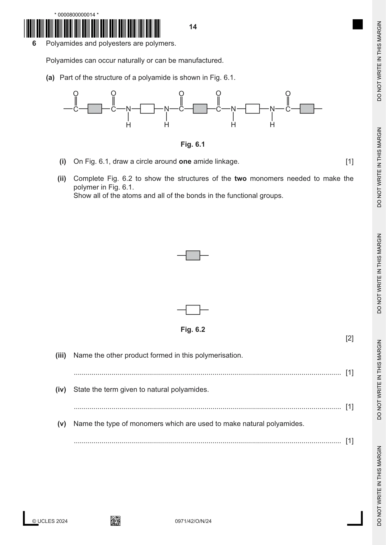 Cambridge IGCSE Chemistry (9-1) 0971 2024 Oct/Nov Paper 4 · Variant 2 question paper, page 14 of 16