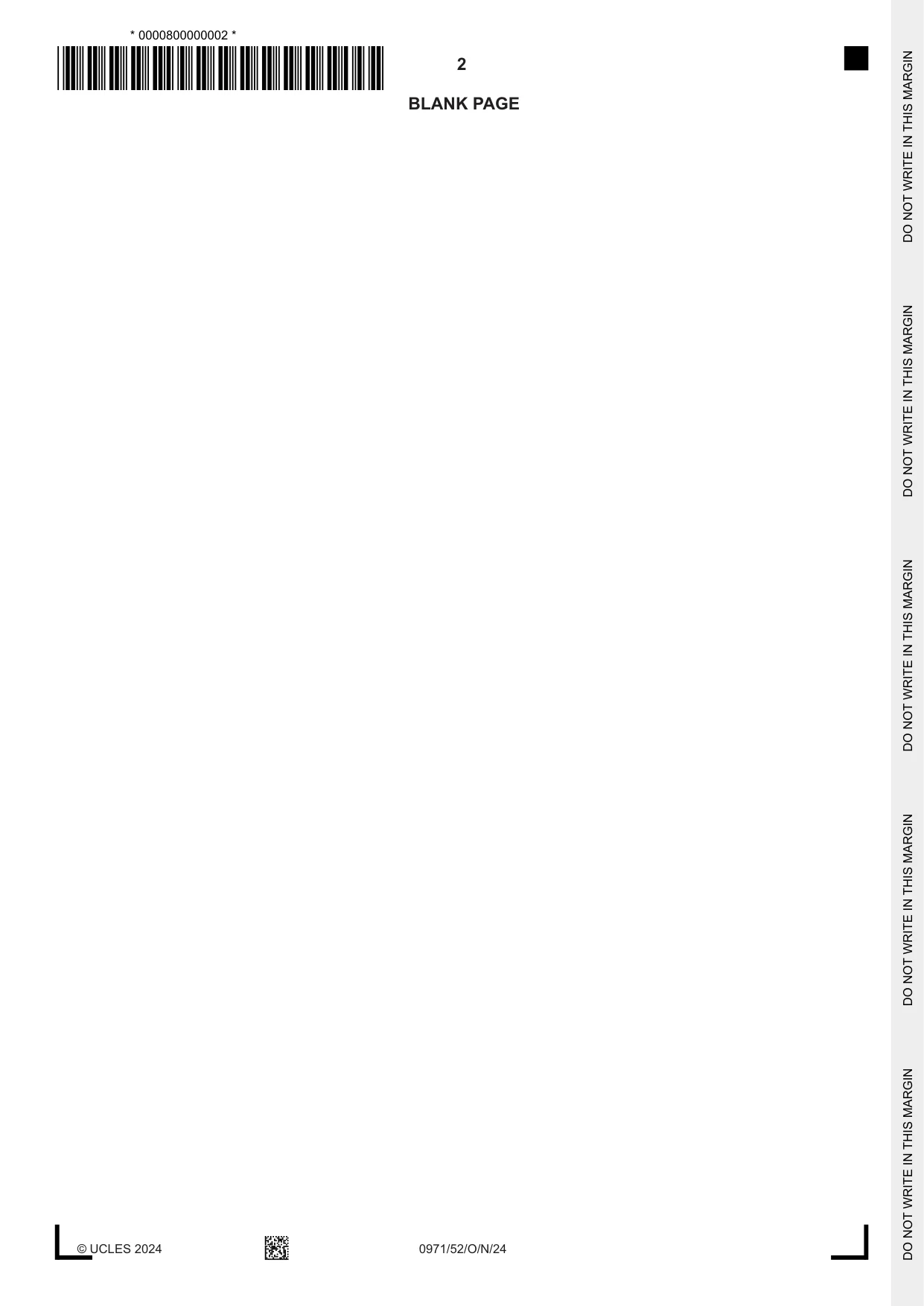Cambridge IGCSE Chemistry (9-1) 0971 2024 Oct/Nov Paper 5 · Variant 2 question paper, page 2 of 12