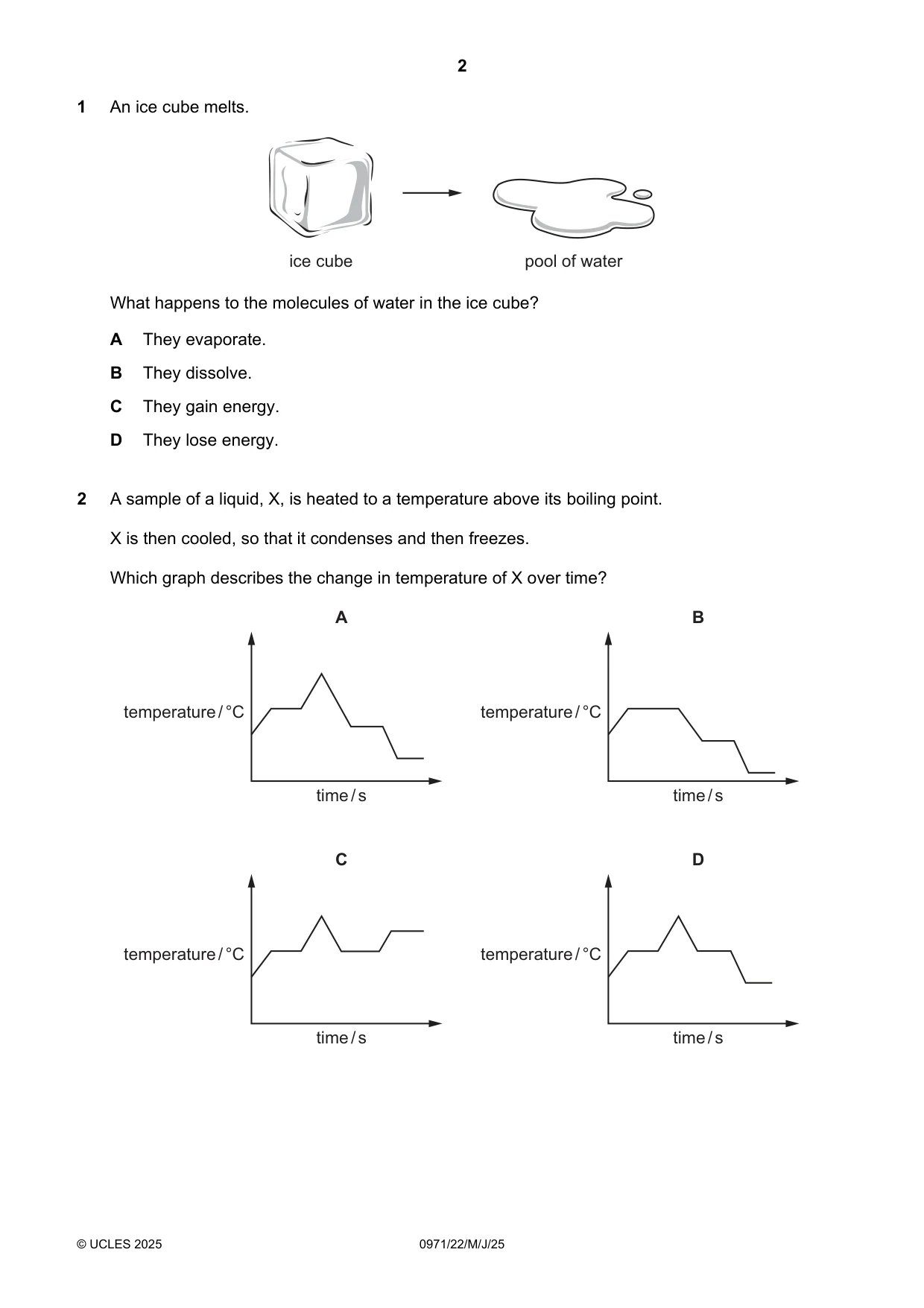 Cambridge IGCSE Chemistry (9-1) 0971 2025 May/June Paper 2 · Variant 2 question paper, page 2 of 16