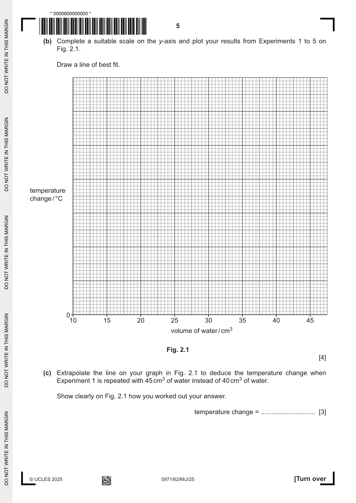 Cambridge IGCSE Chemistry (9-1) 0971 2025 May/June Paper 6 · Variant 2 question paper, page 5 of 12
