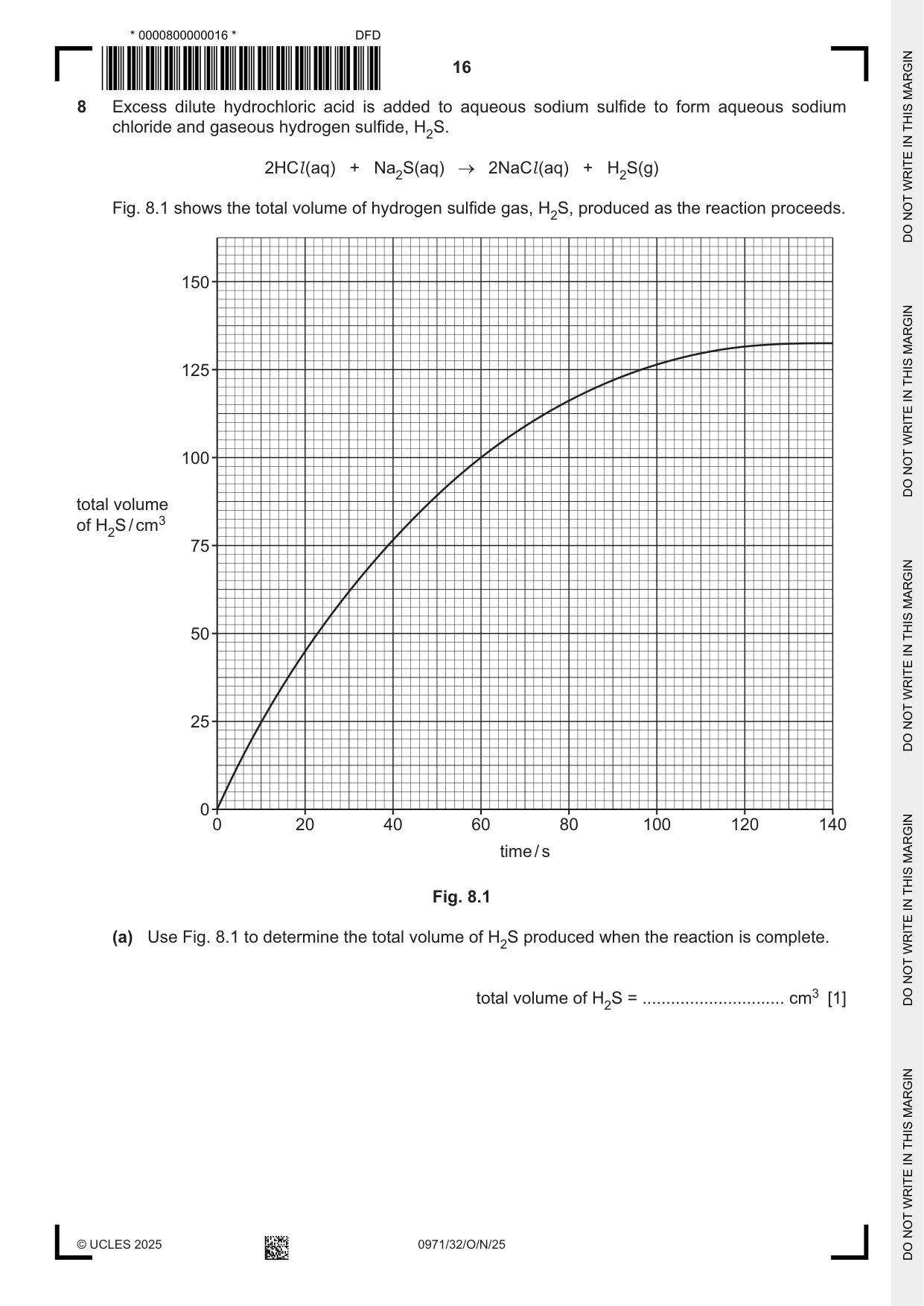 Cambridge IGCSE Chemistry (9-1) 0971 2025 Oct/Nov Paper 3 · Variant 2 question paper, page 16 of 20