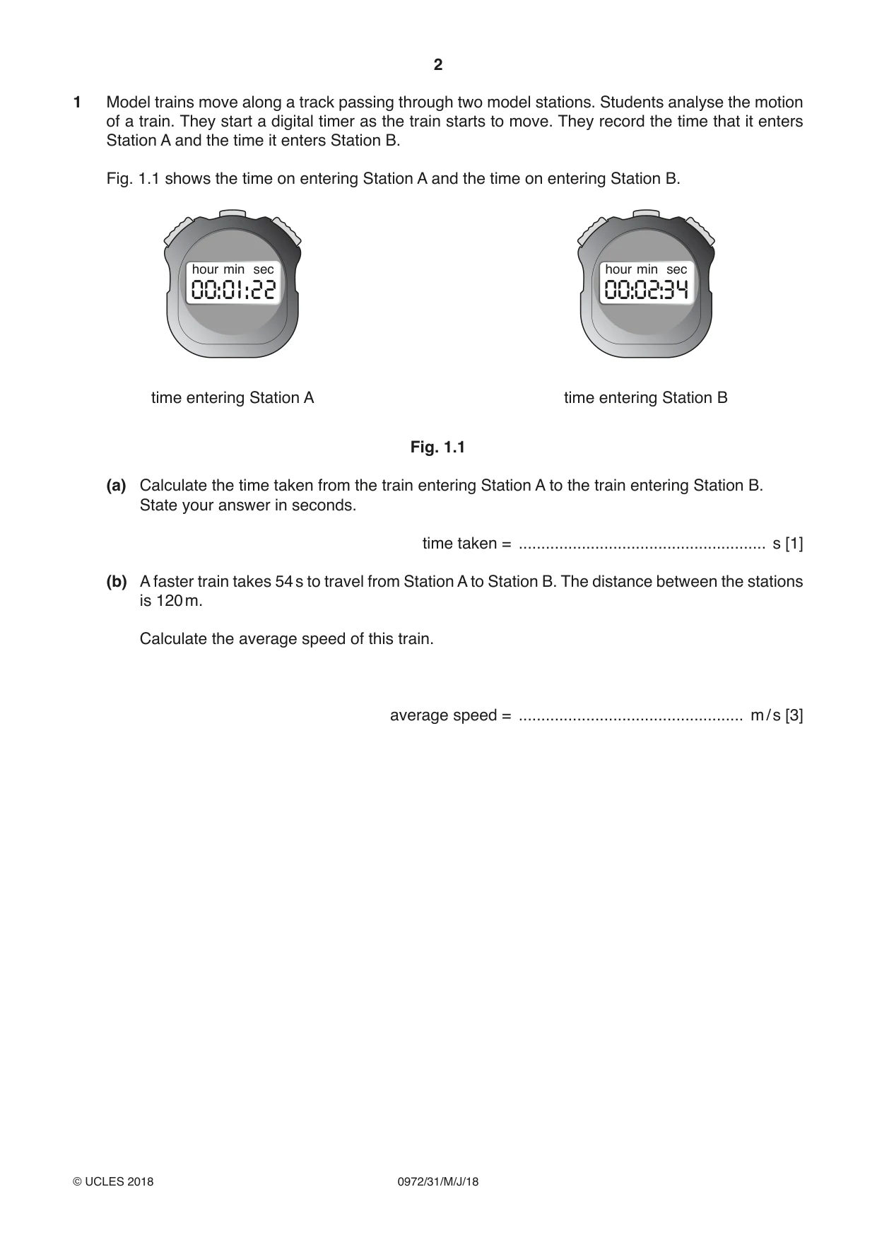 Cambridge IGCSE Physics (9-1) 0972 2018 May/June Paper 3 · Variant 1 question paper, page 2 of 20