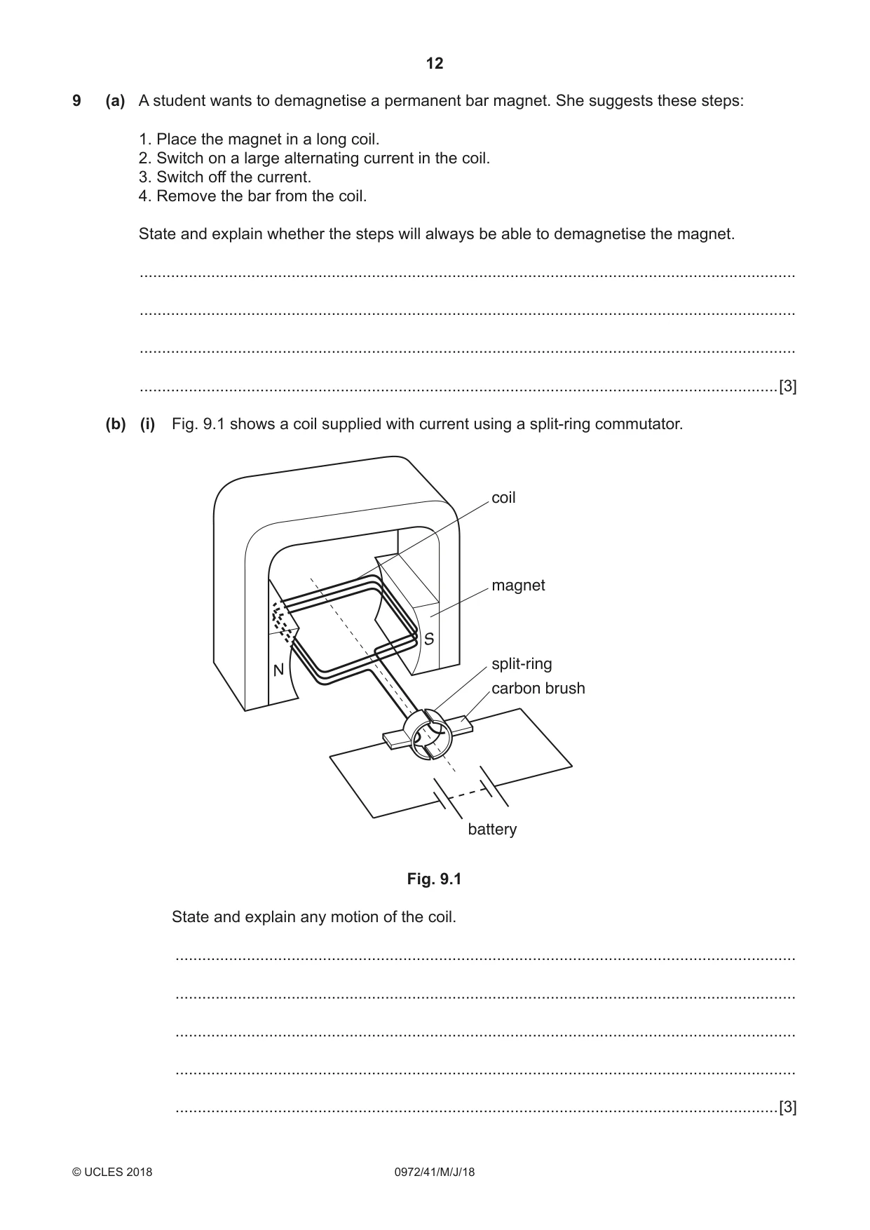 Cambridge IGCSE Physics (9-1) 0972 2018 May/June Paper 4 · Variant 1 question paper, page 12 of 16
