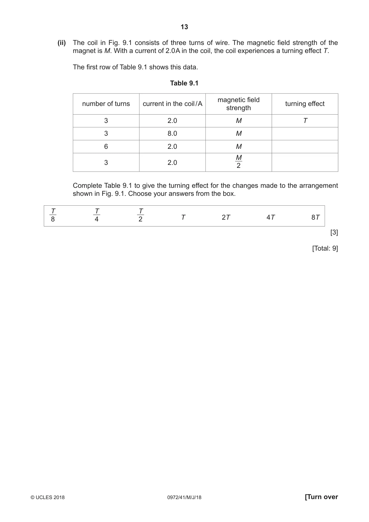 Cambridge IGCSE Physics (9-1) 0972 2018 May/June Paper 4 · Variant 1 question paper, page 13 of 16