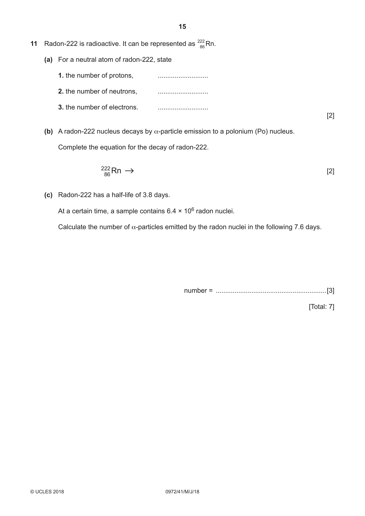 Cambridge IGCSE Physics (9-1) 0972 2018 May/June Paper 4 · Variant 1 question paper, page 15 of 16