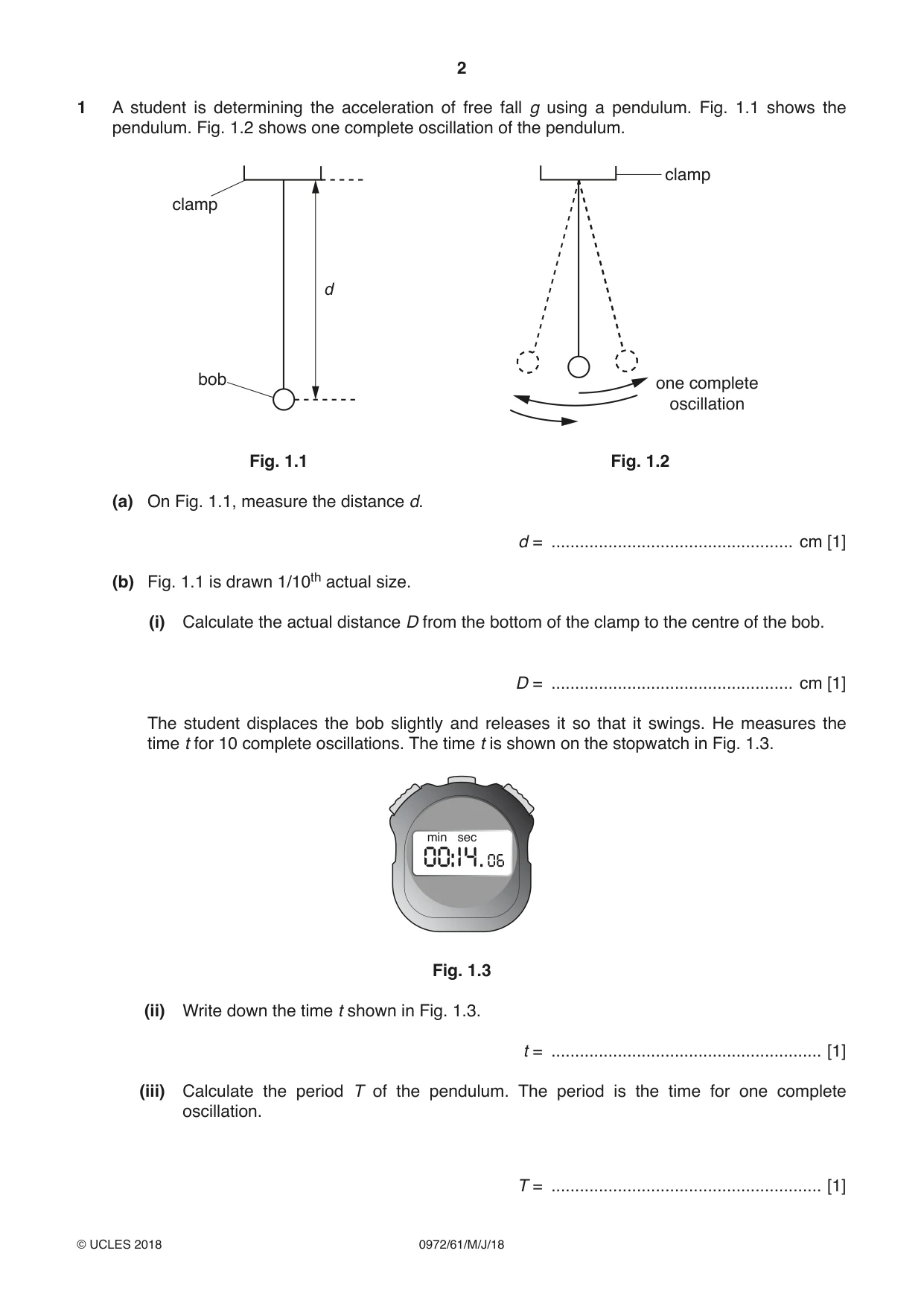 Cambridge IGCSE Physics (9-1) 0972 2018 May/June Paper 6 · Variant 1 question paper, page 2 of 12