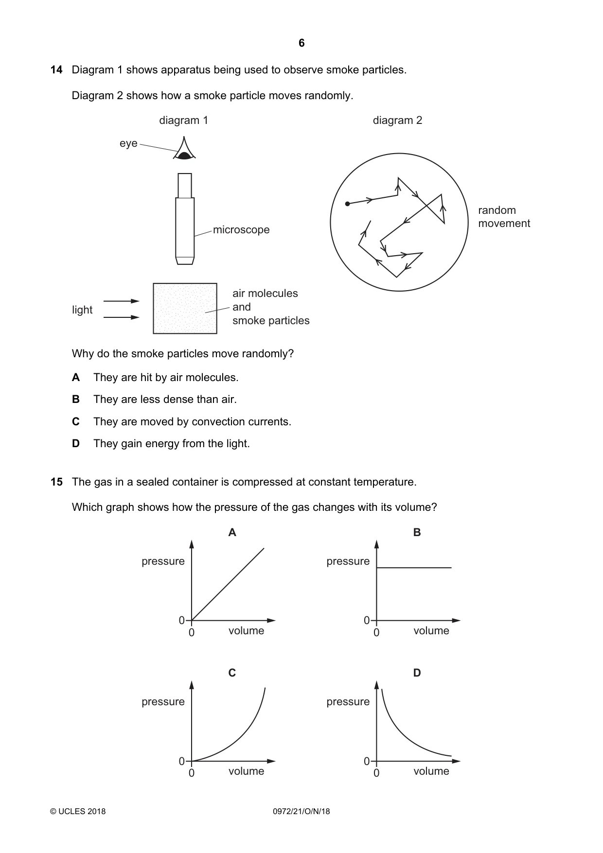 Cambridge IGCSE Physics (9-1) 0972 2018 Oct/Nov Paper 2 · Variant 1 question paper, page 6 of 16