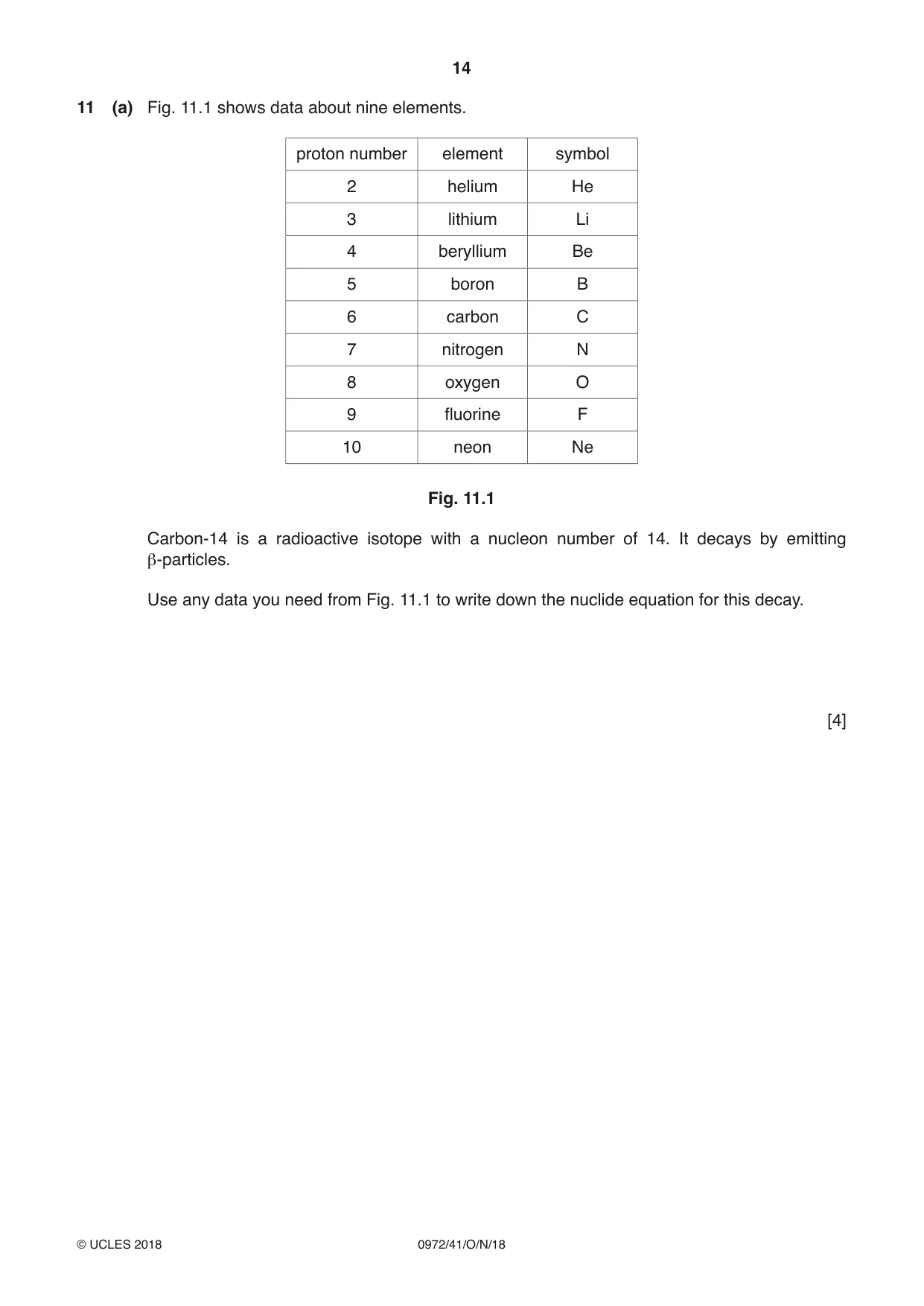 Cambridge IGCSE Physics (9-1) 0972 2018 Oct/Nov Paper 4 · Variant 1 question paper, page 14 of 16