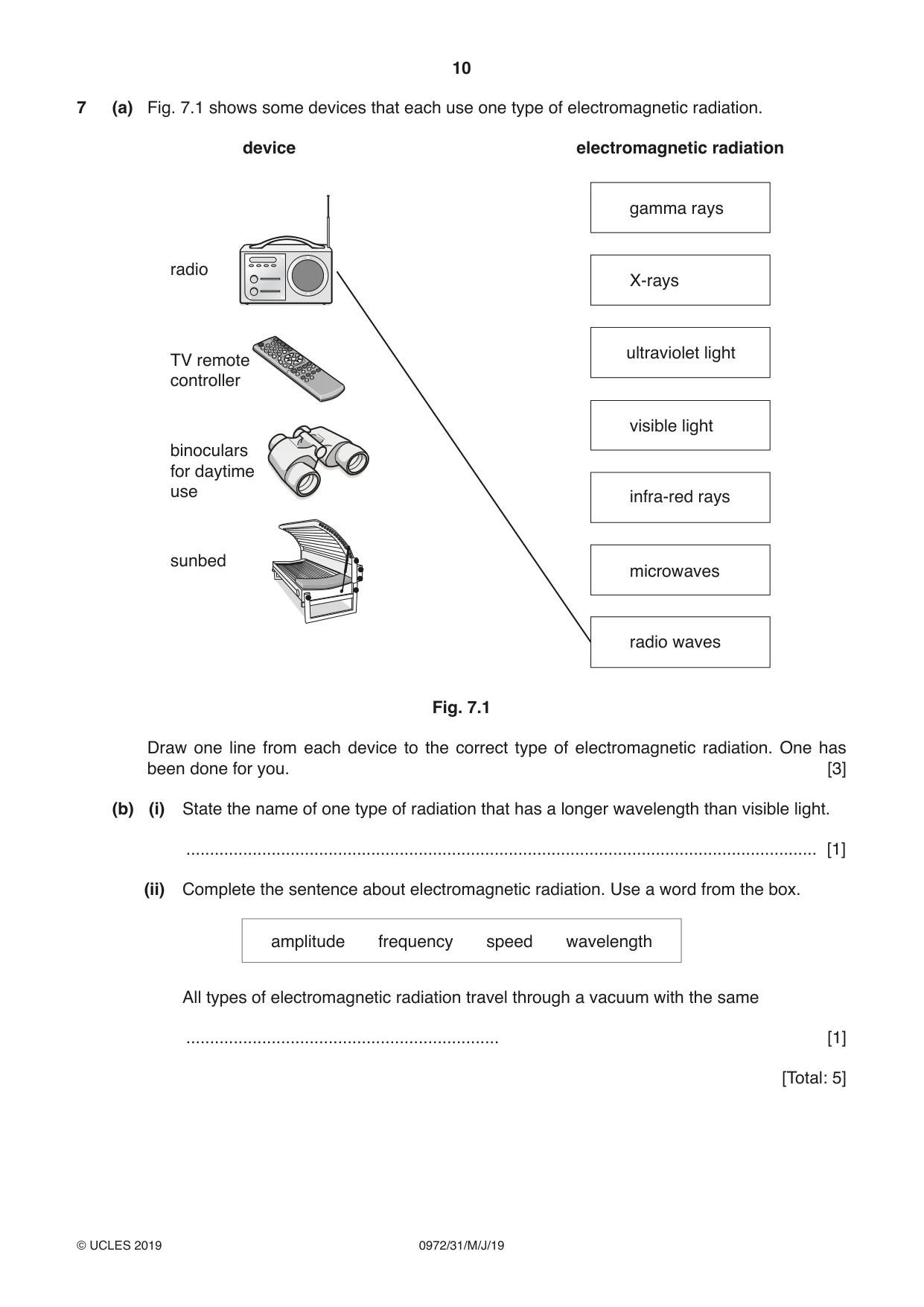 Cambridge IGCSE Physics (9-1) 0972 2019 May/June Paper 3 · Variant 1 question paper, page 10 of 16