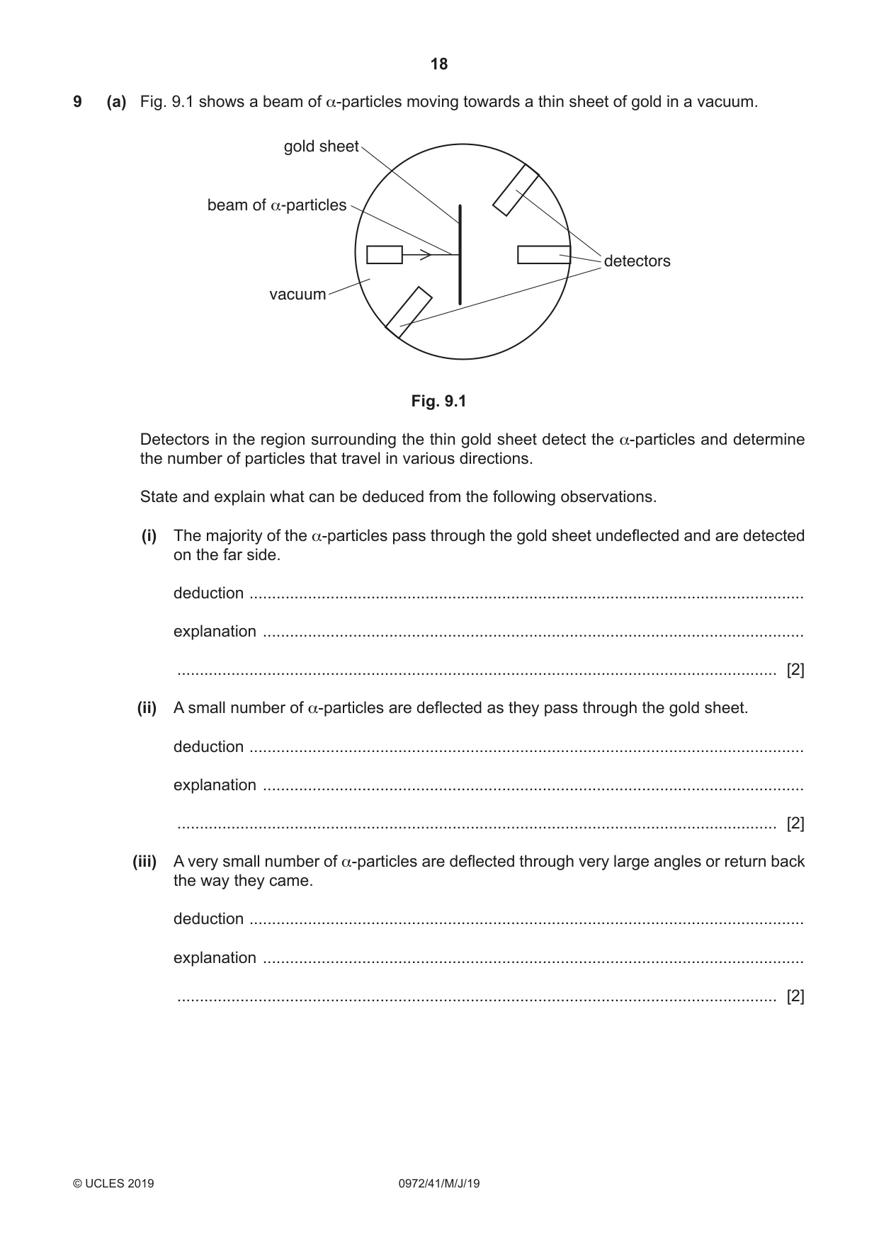 Cambridge IGCSE Physics (9-1) 0972 2019 May/June Paper 4 · Variant 1 question paper, page 18 of 20