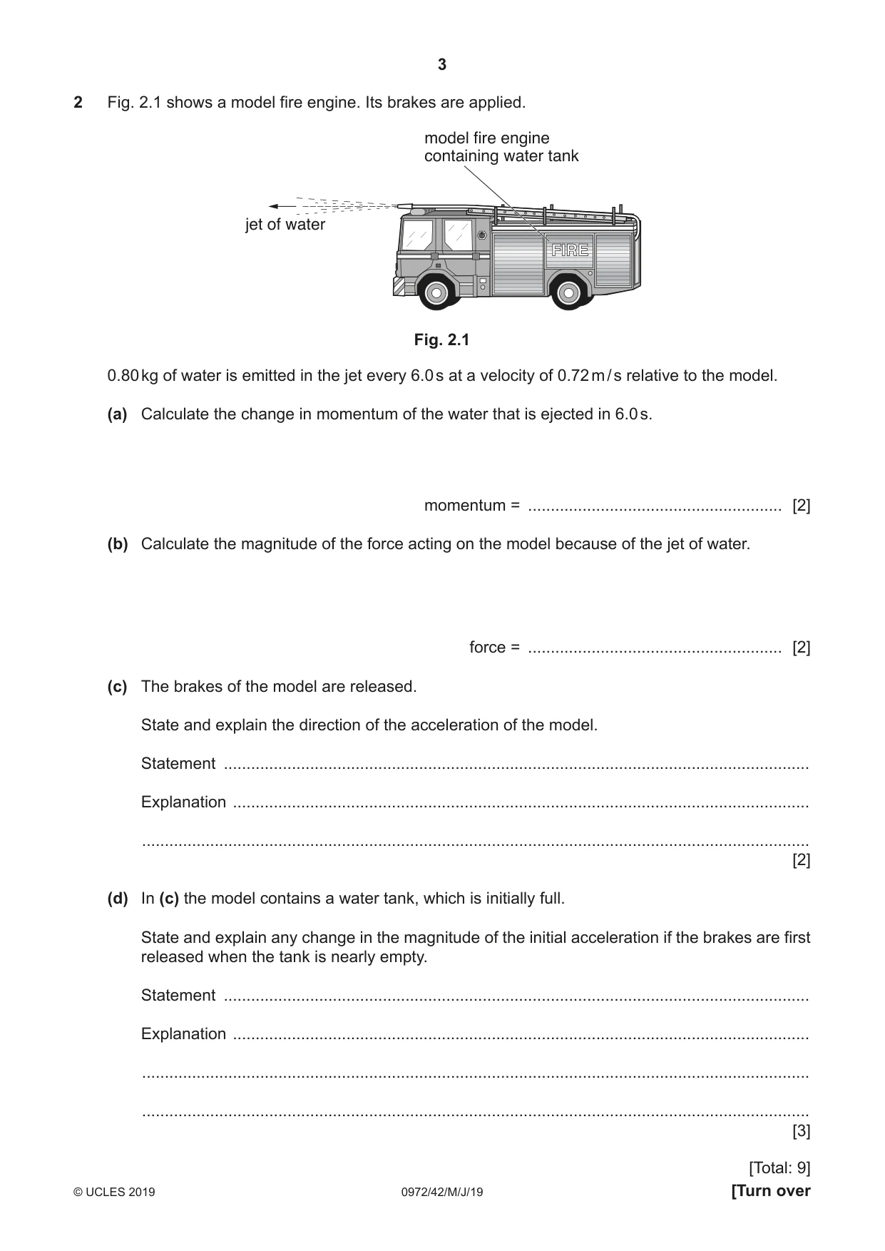 Cambridge IGCSE Physics (9-1) 0972 2019 May/June Paper 4 · Variant 2 question paper, page 3 of 16