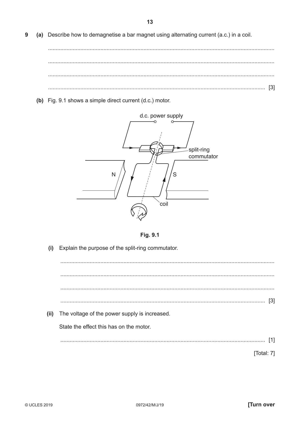 Cambridge IGCSE Physics (9-1) 0972 2019 May/June Paper 4 · Variant 2 question paper, page 13 of 16